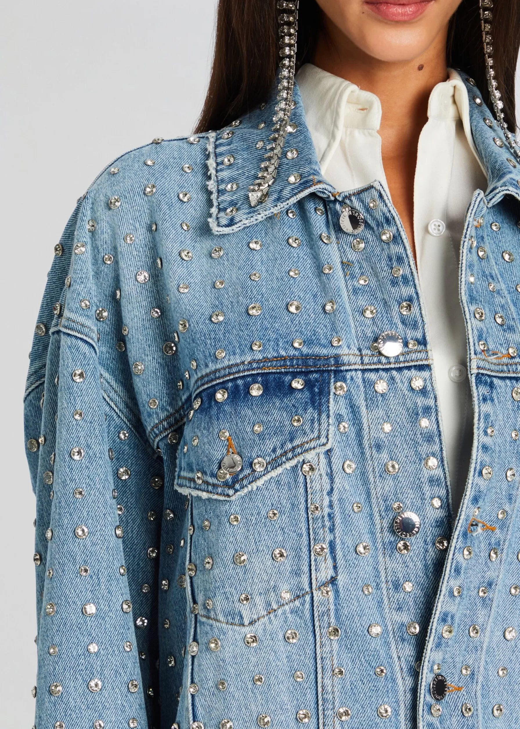 Retrofete Ace Embellished Denim Jacket Tangier Best Sale