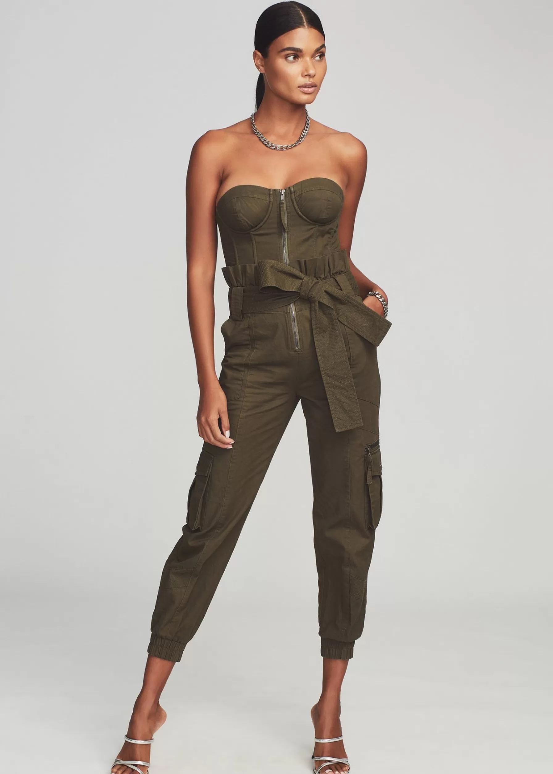 Retrofete Addison Jumpsuit Army Green Best