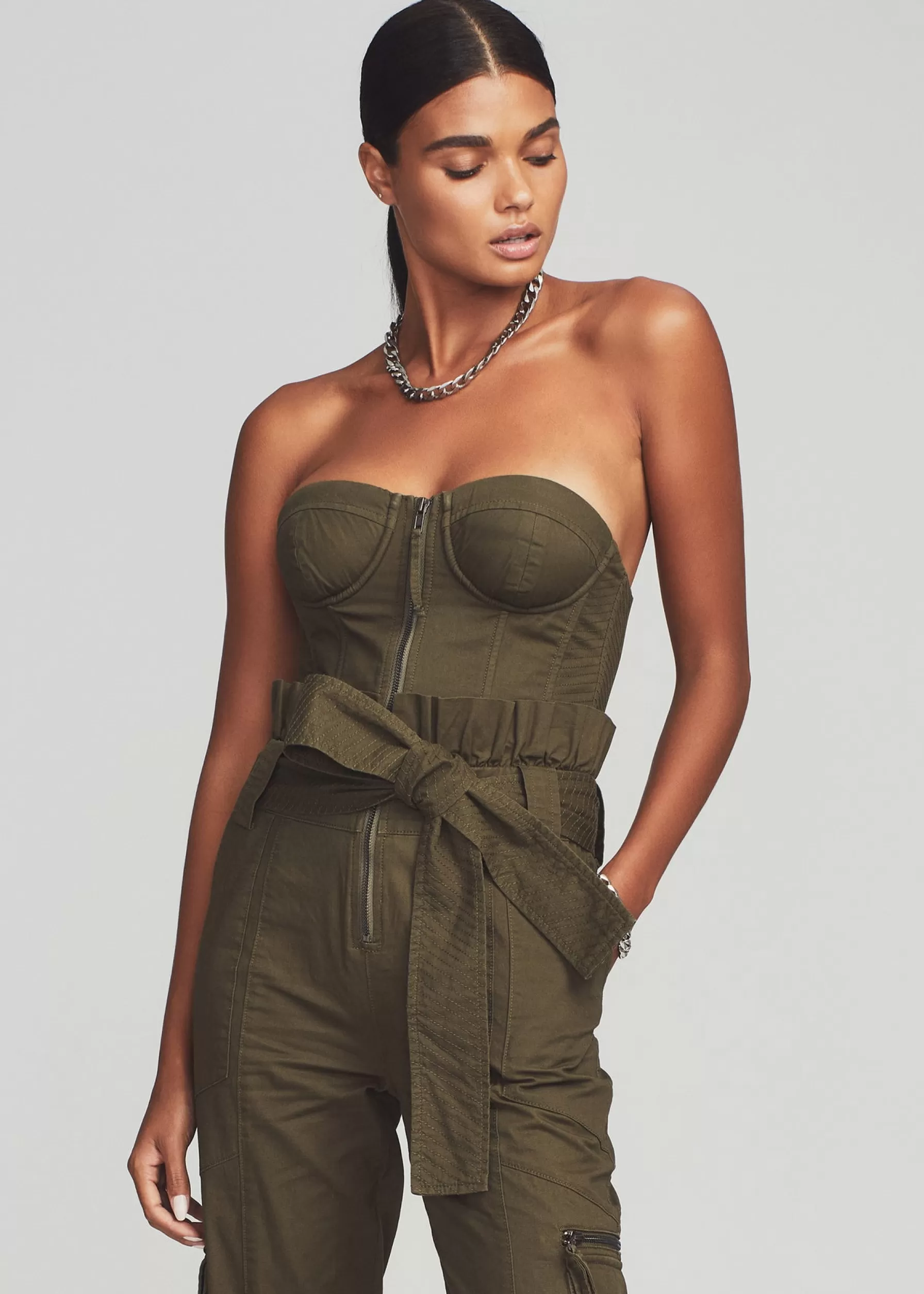 Retrofete Addison Jumpsuit Army Green Best