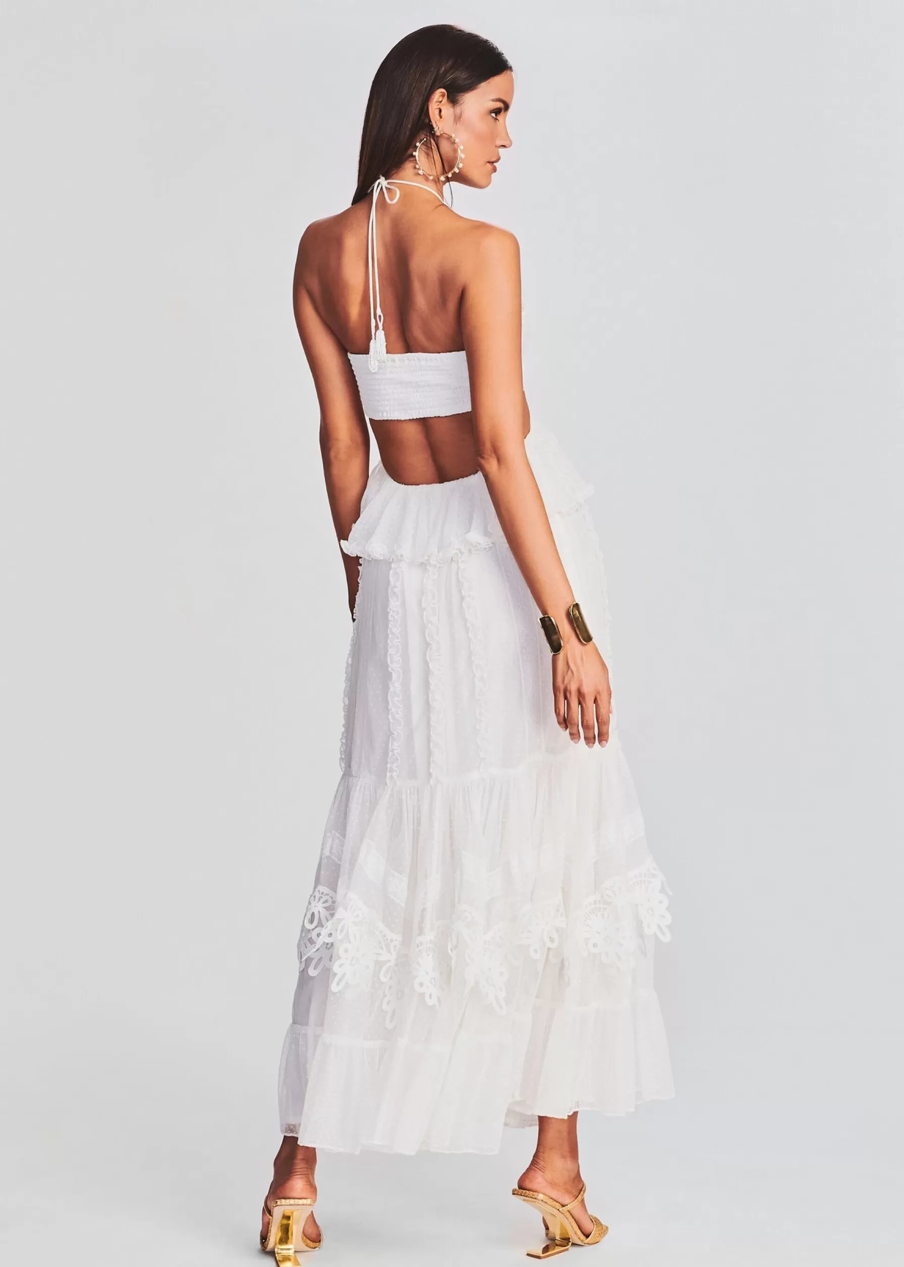 Retrofete Ame Long Dress Off White Sale