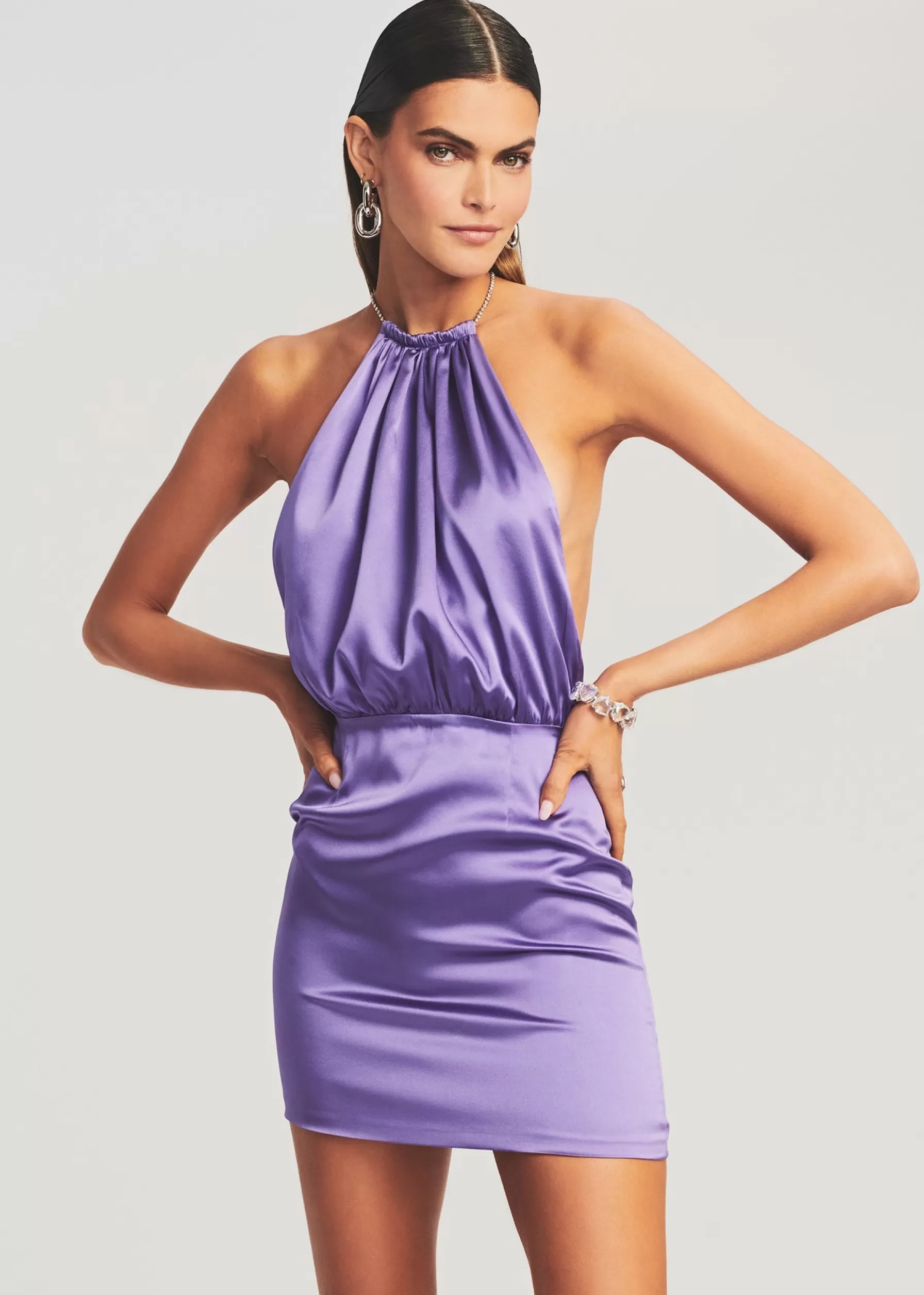 Retrofete Anahita Silk Dress Violet Fashion