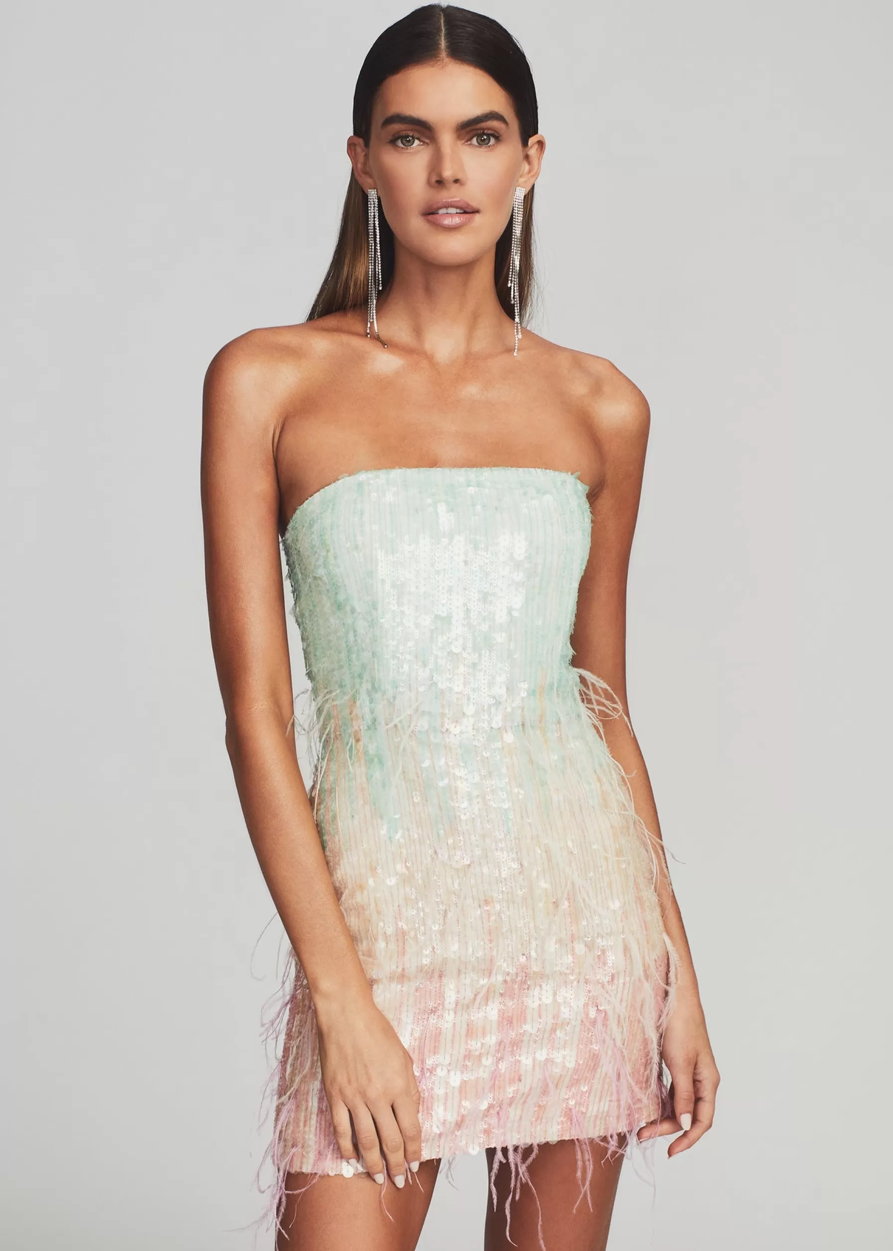 Retrofete Anastasia Sequin Dress Feather Hot