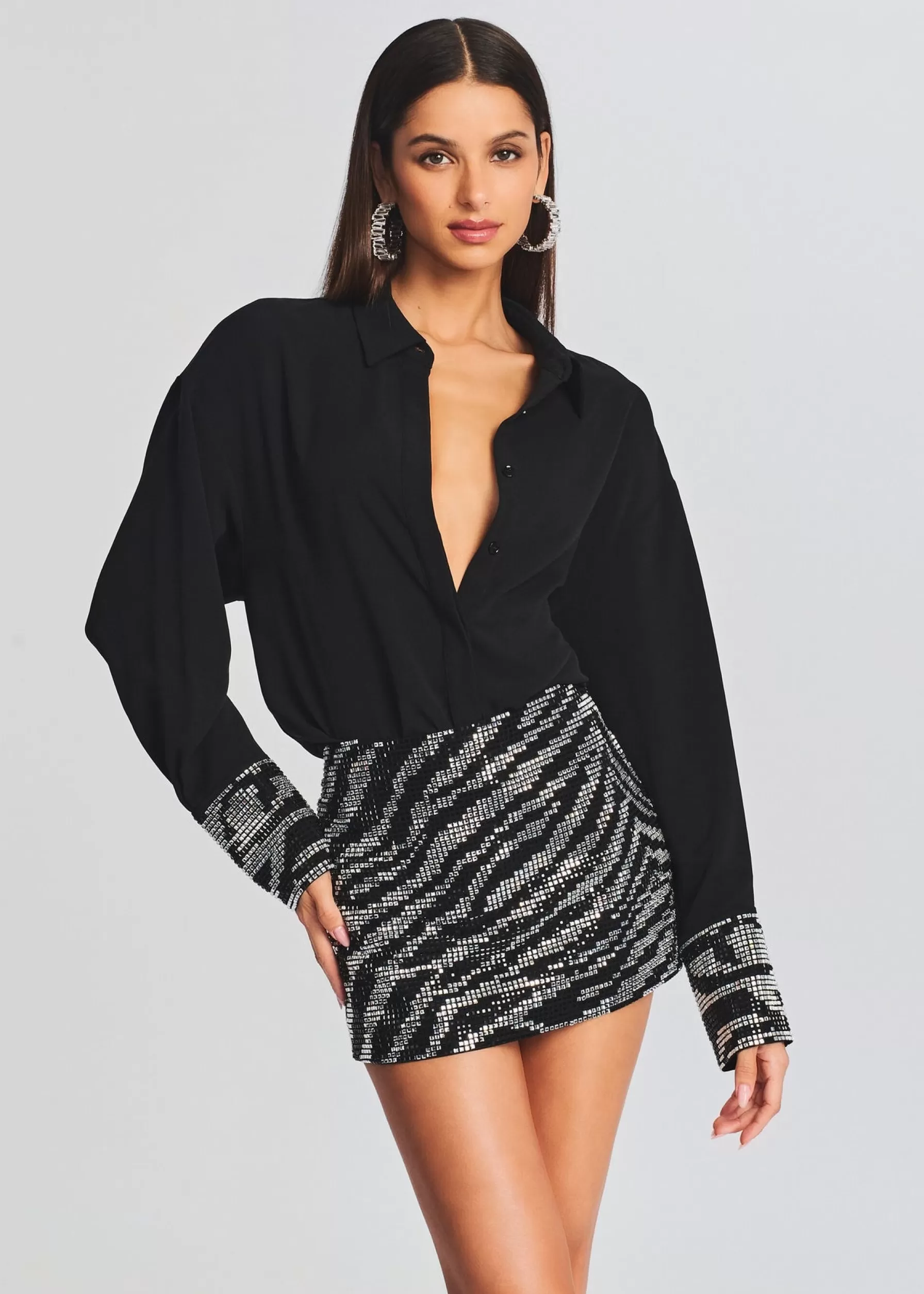 Retrofete Andrea Shirt Black/Silver Shop