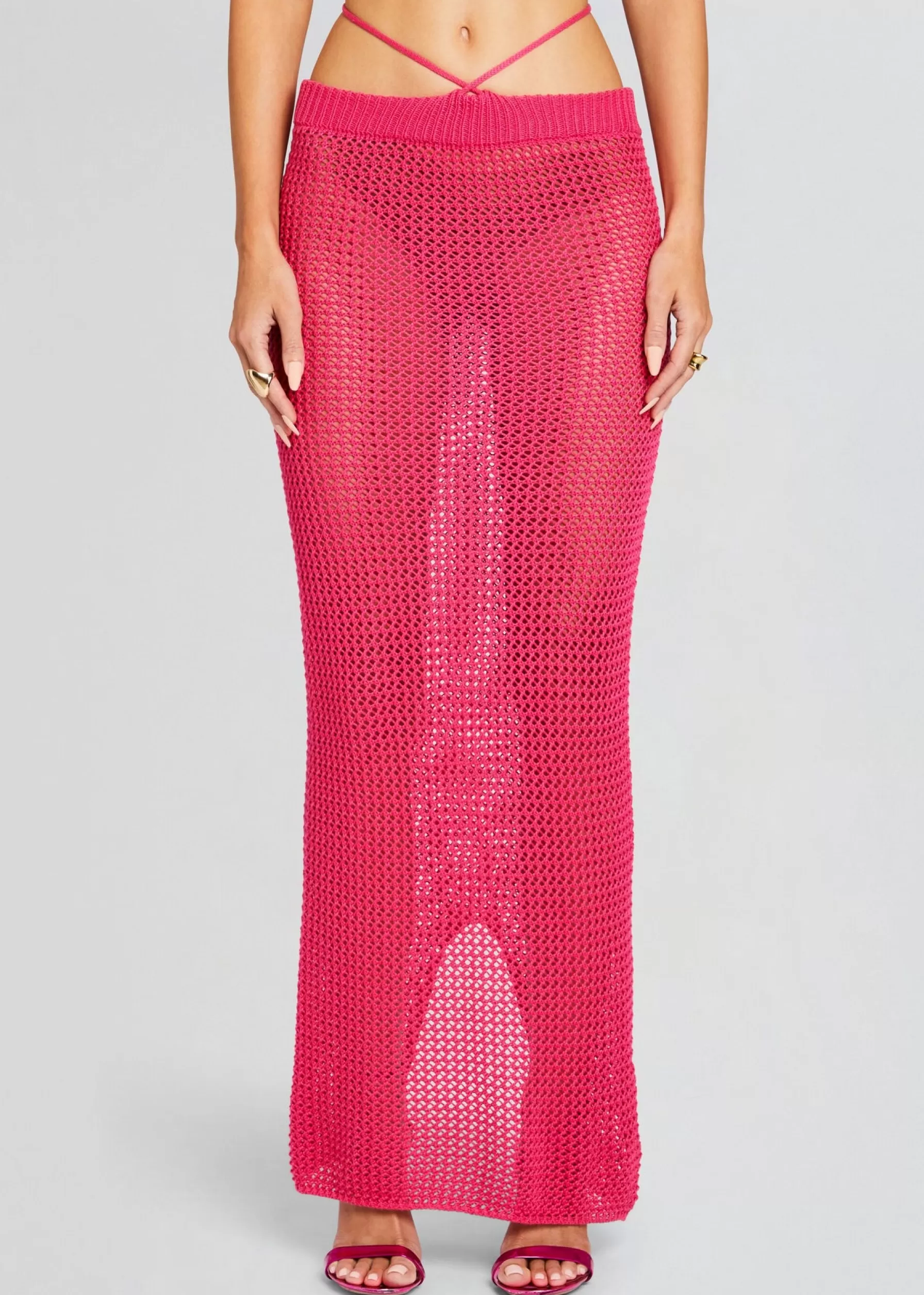 Retrofete Aria Knitted Skirt Hot Pink Flash Sale