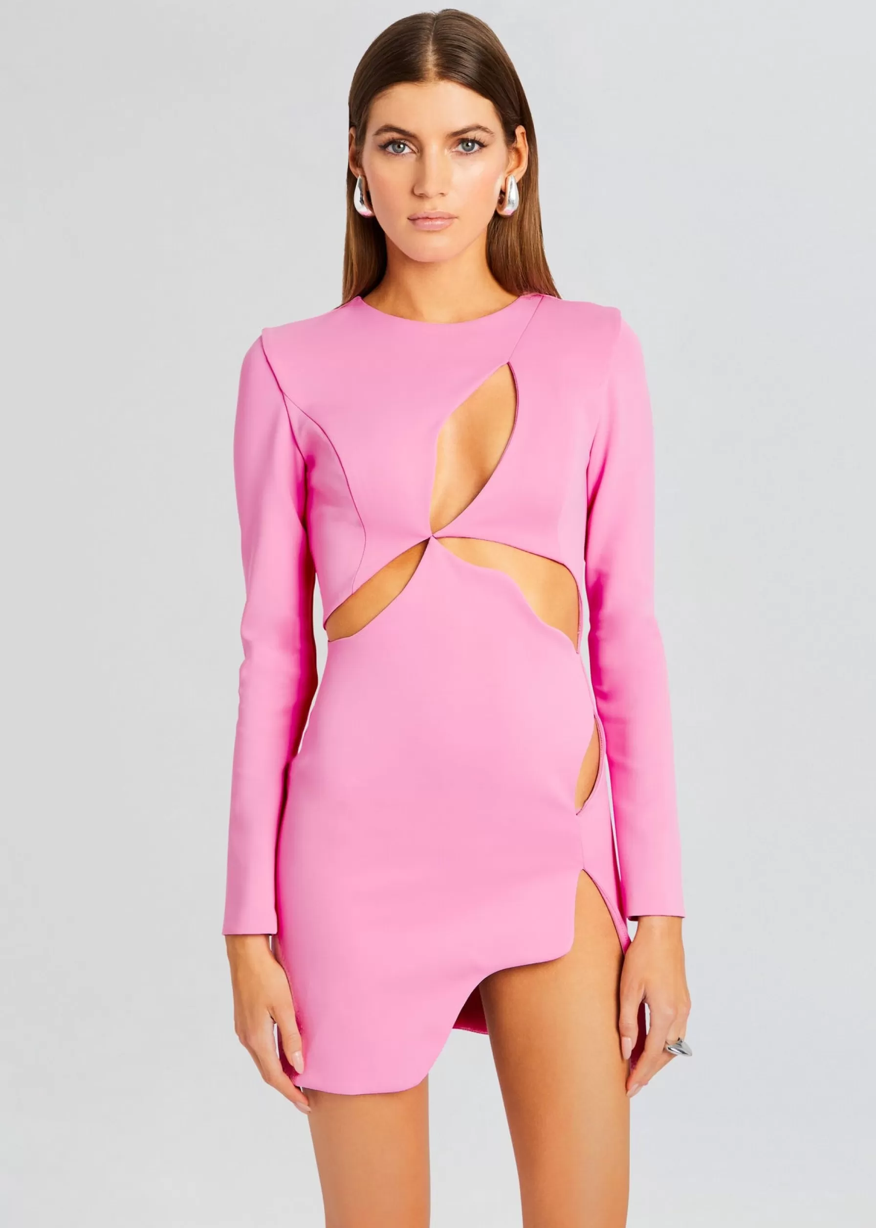 Retrofete Ariel Long Sleeve Mini Dress Pink Best