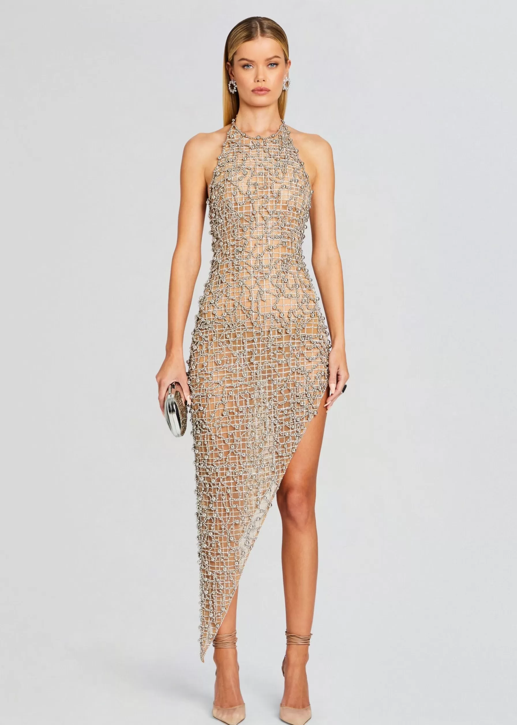 Retrofete Audacia Embellished Dress Silver Shop