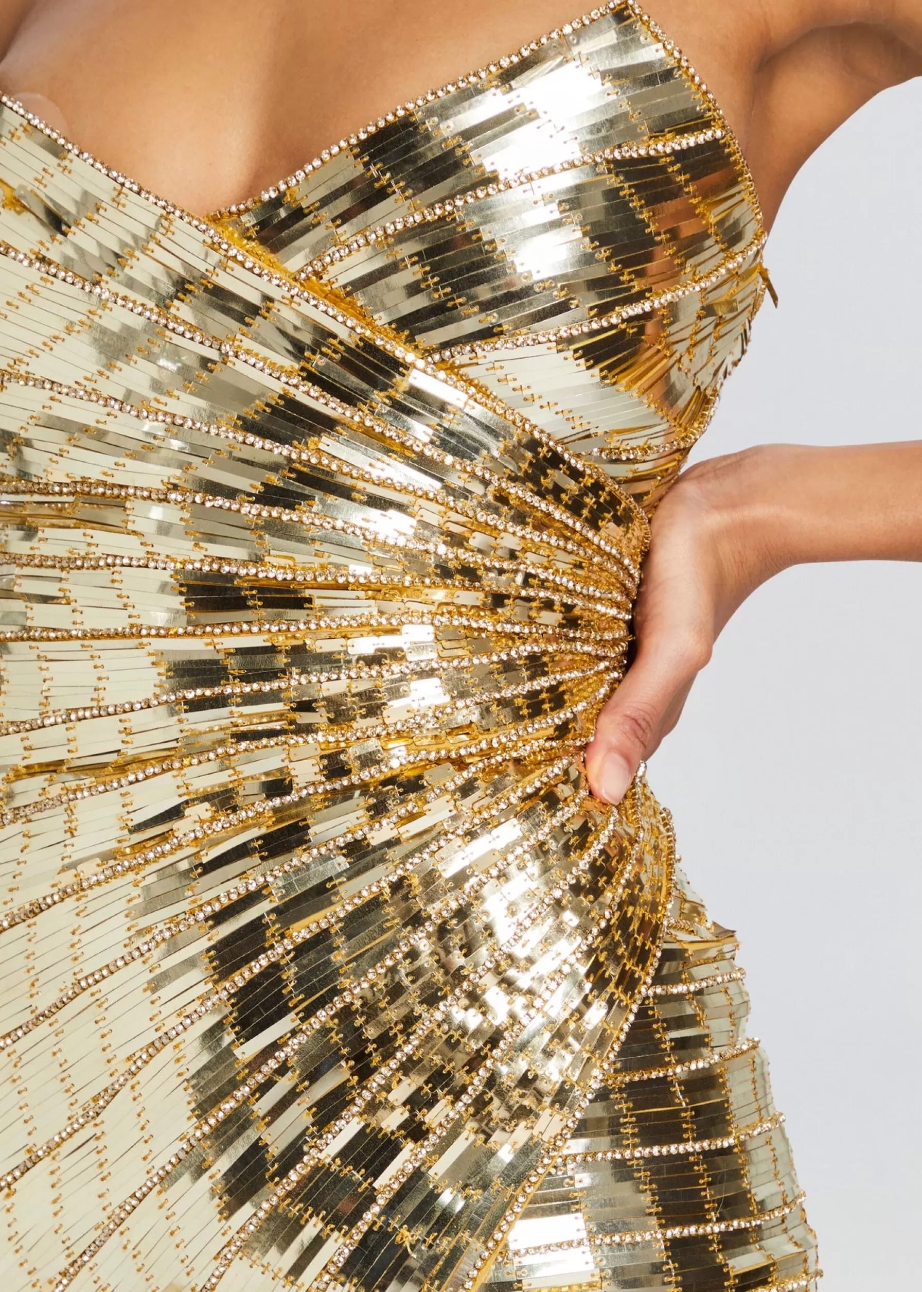 Retrofete Aura Embellished Dress Gold Flash Sale