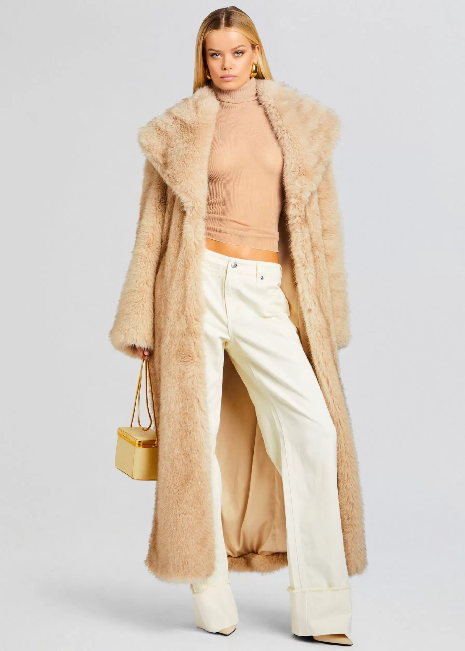 Retrofete Averie Faux Fur Coat Tannin Clearance