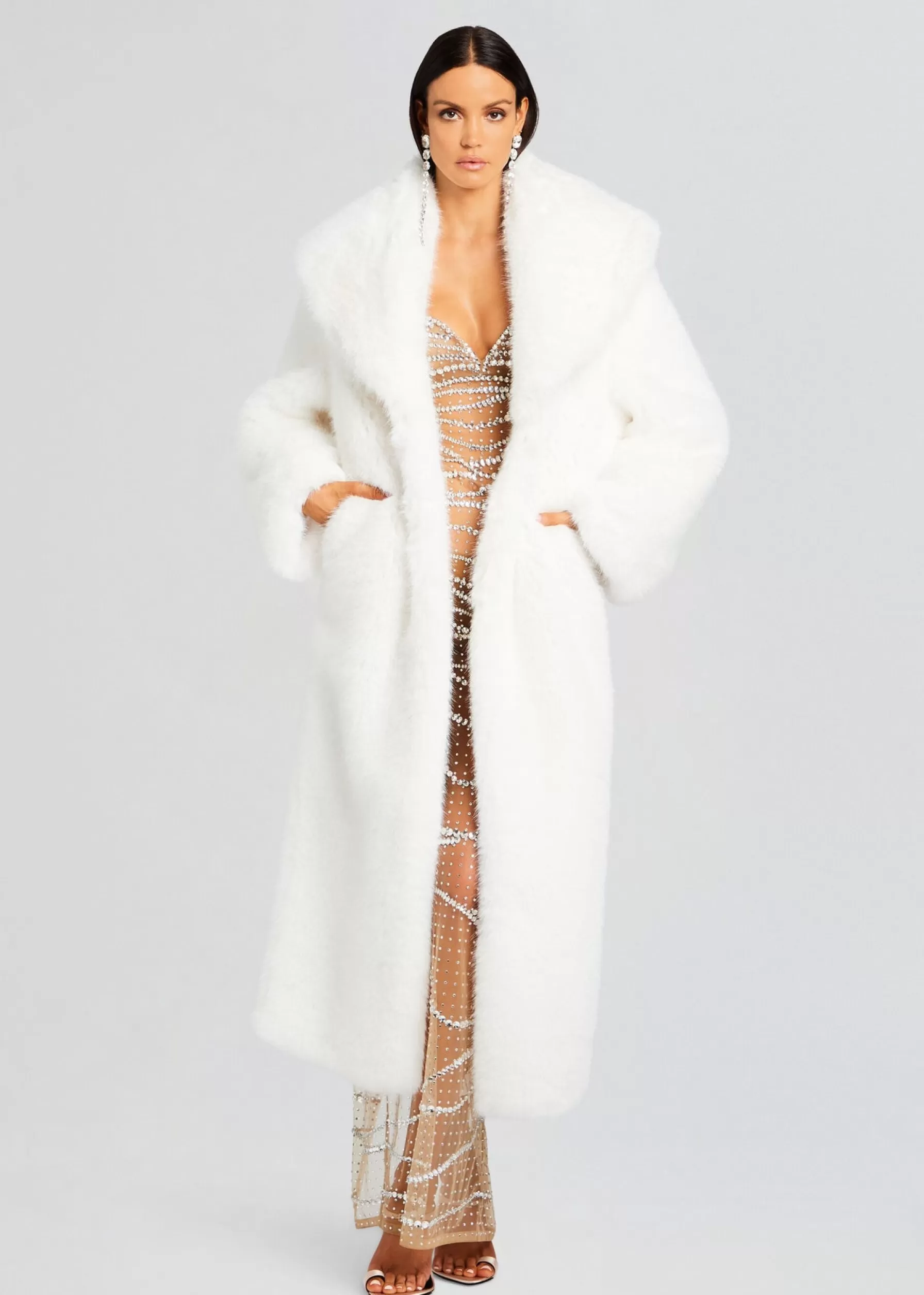 Retrofete Averie Faux Fur Coat White Online