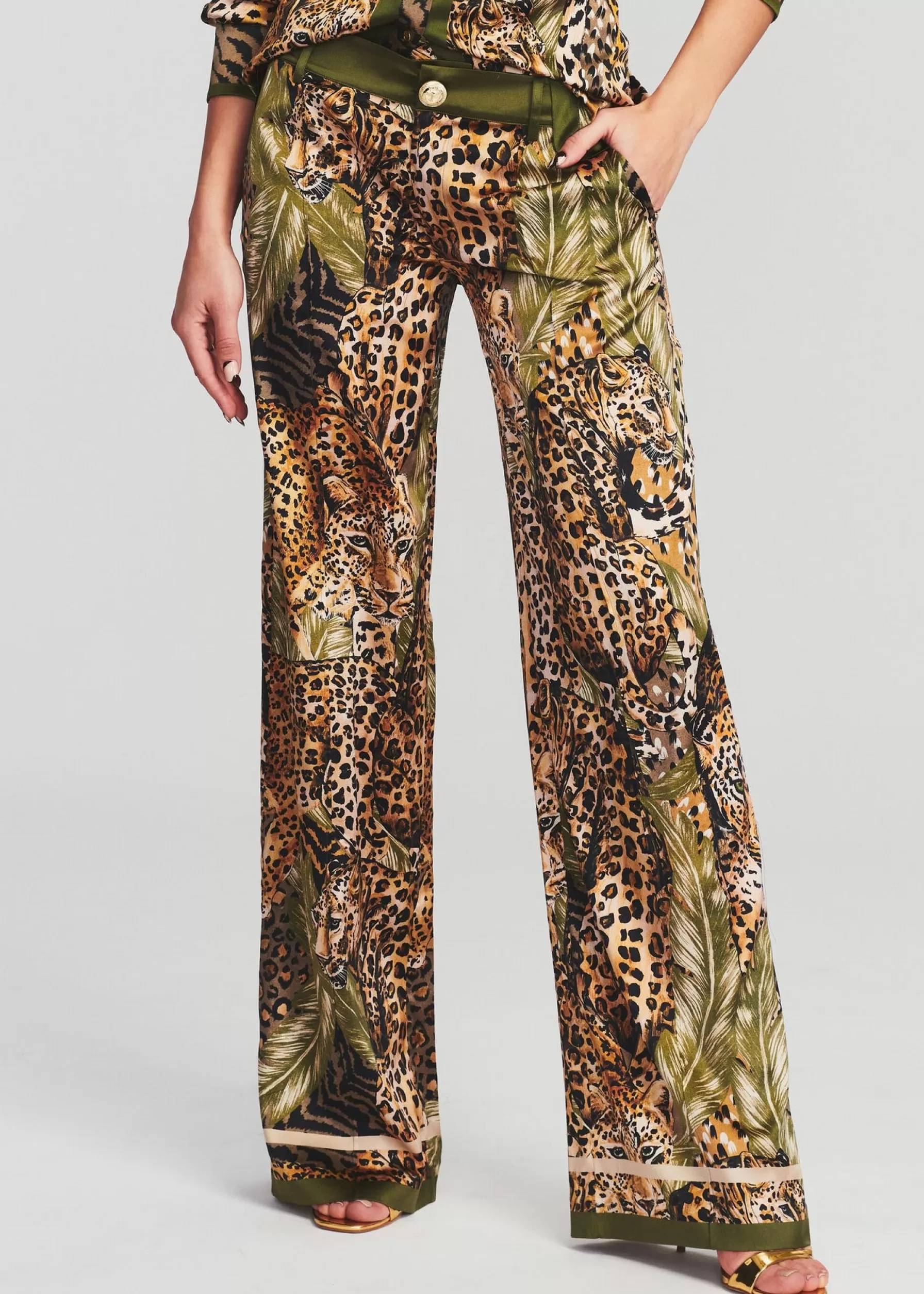 Retrofete Baxter Silk Pant Jungle Leopard Clearance