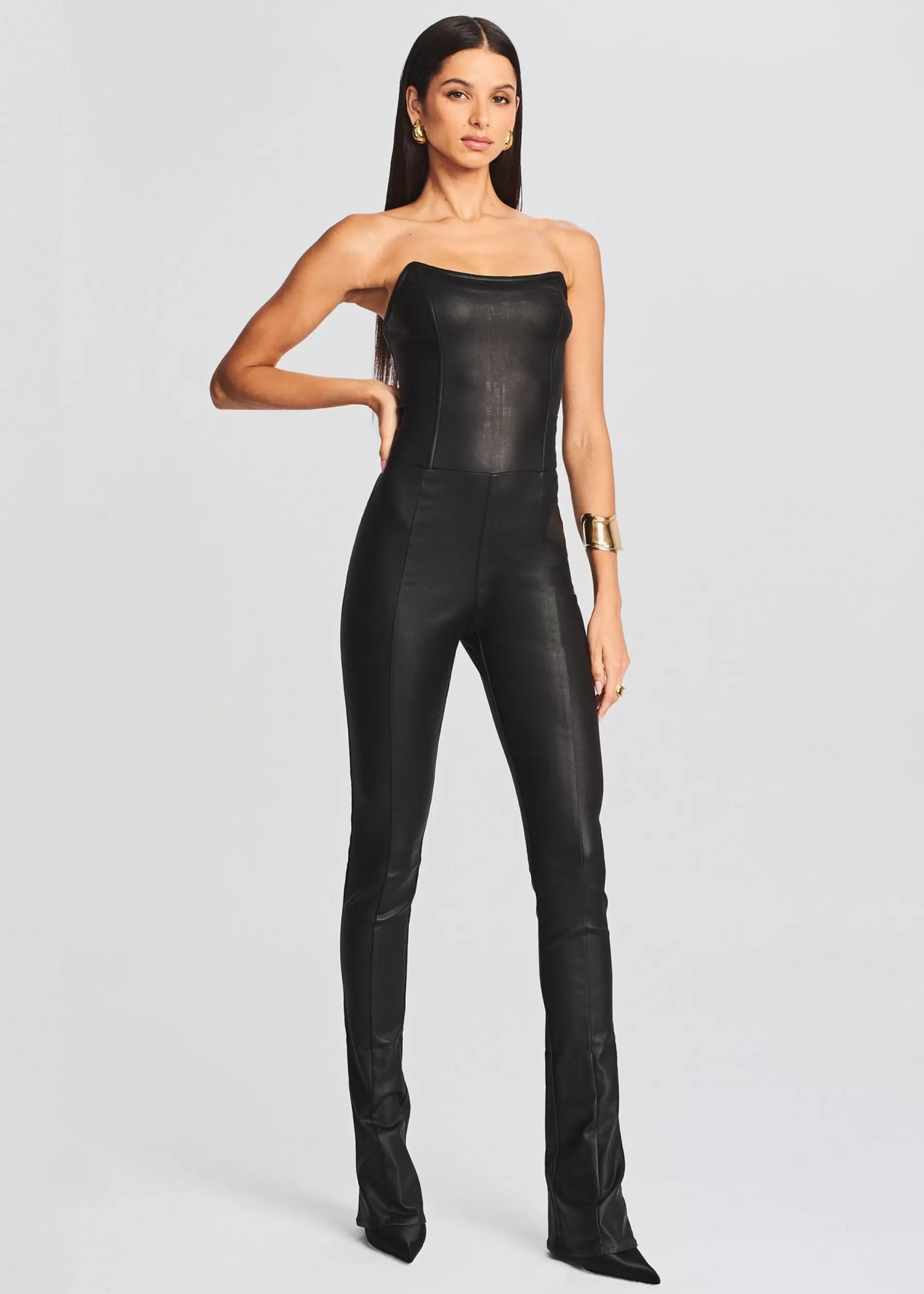 Retrofete Brinley Coated Denim Jumpsuit Coated Black Outlet