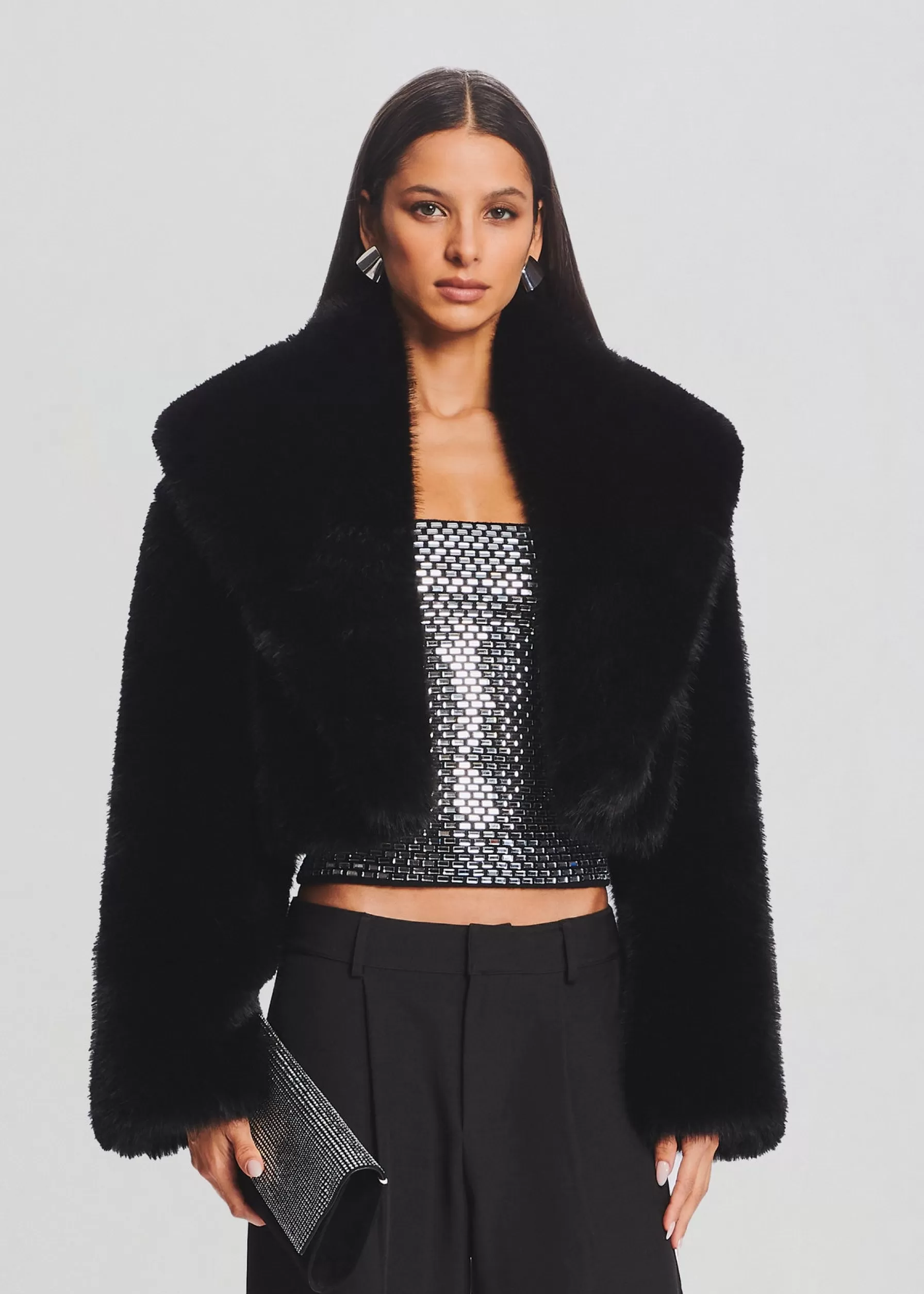 Retrofete Cadence Faux Fur Coat Black Sale