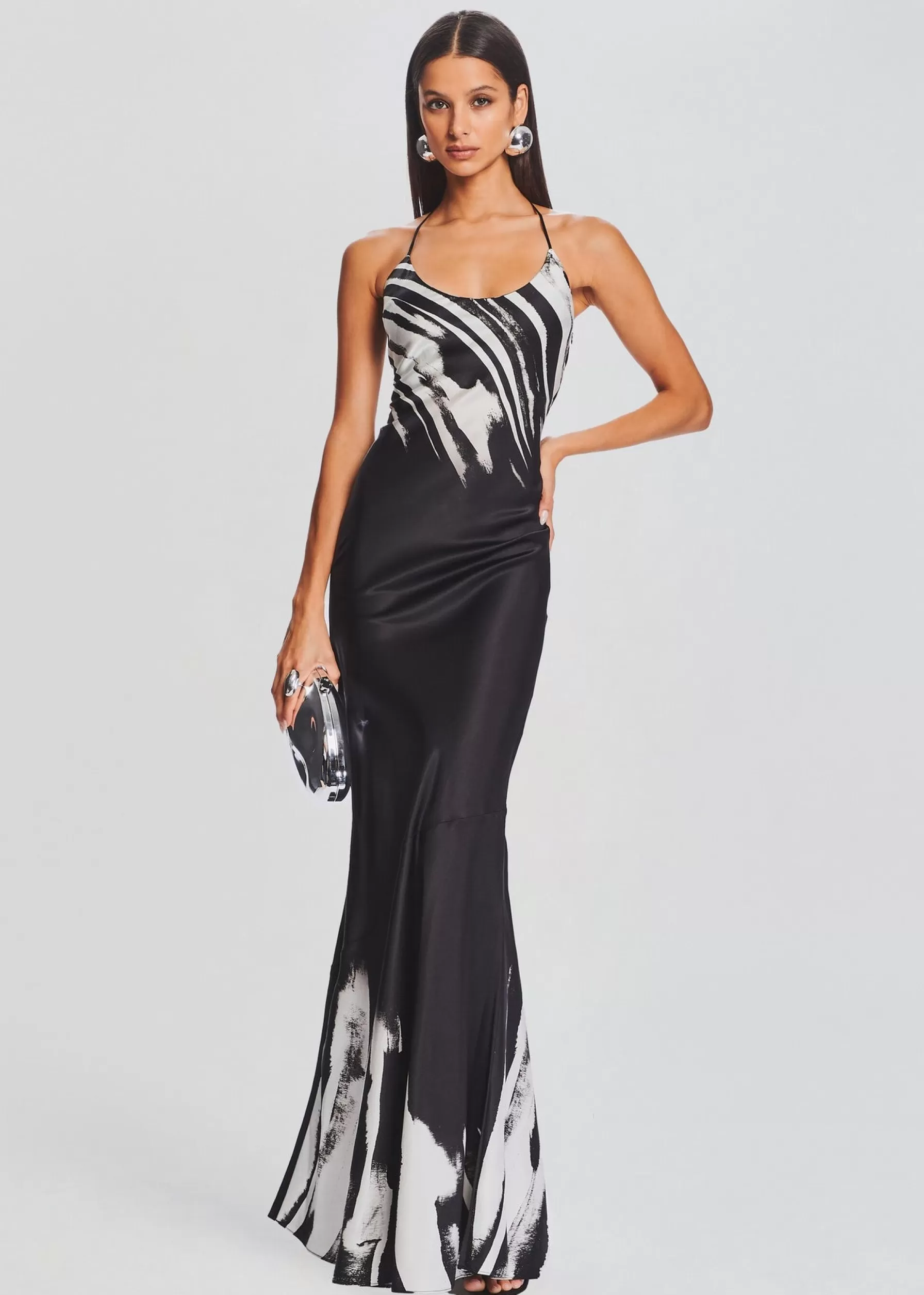 Retrofete Cami Silk Dress Zebra Ink Ombre Shop