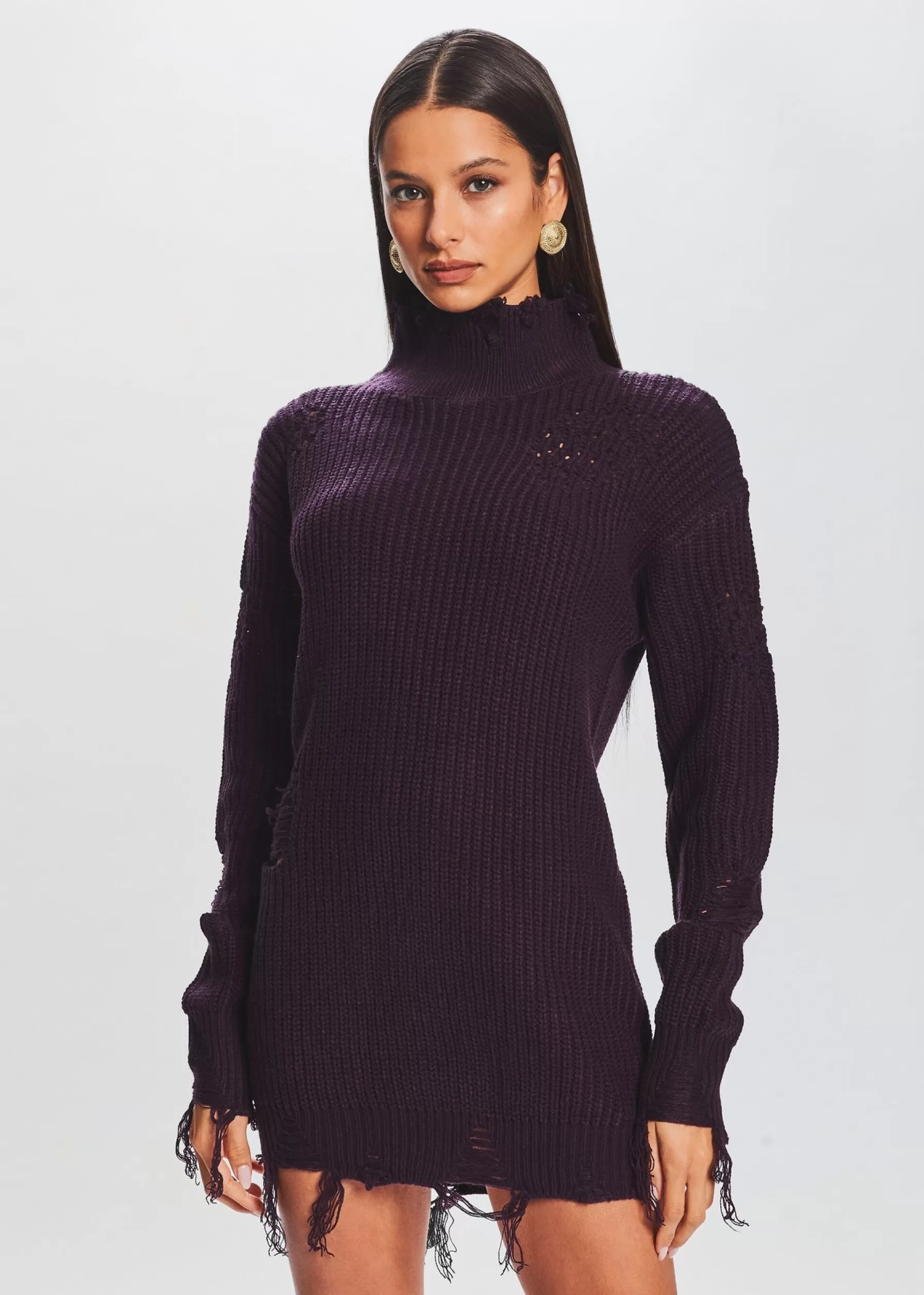 Retrofete Capala Sweater Dress Eggplant Cheap