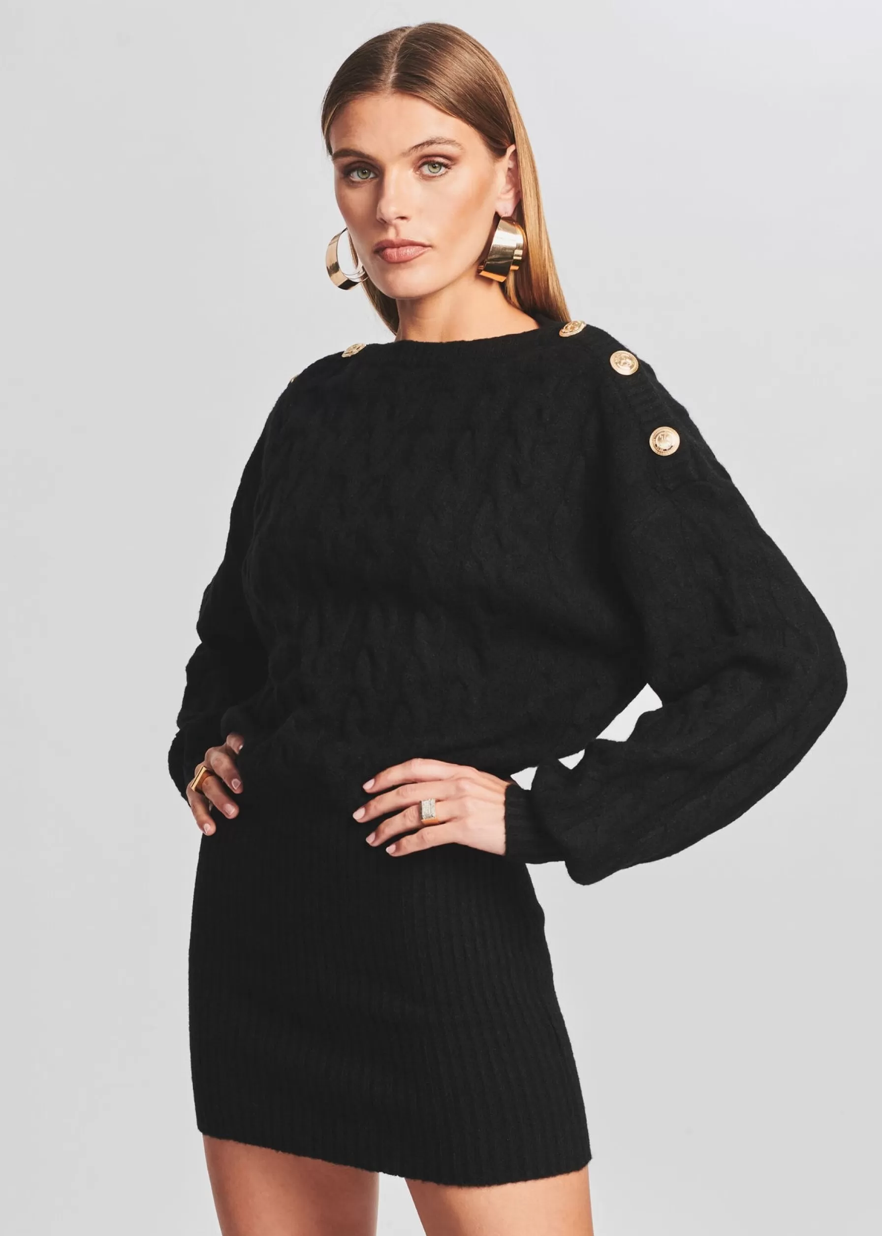 Retrofete Cara Sweater Dress Black Store