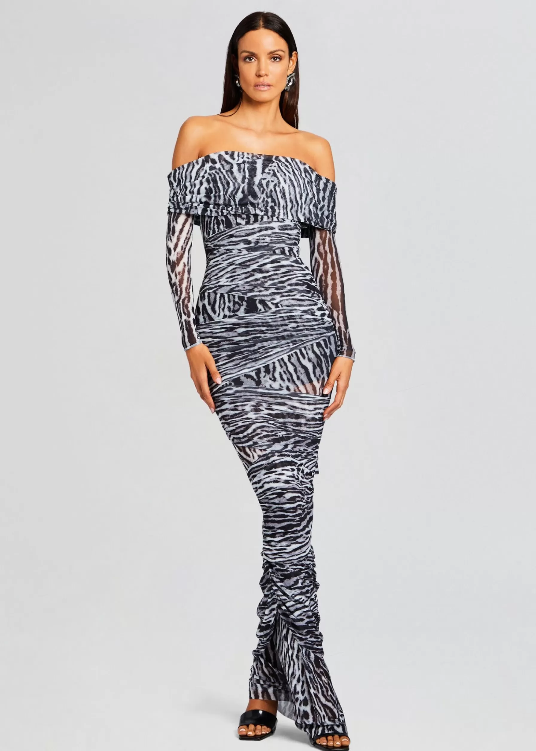 Retrofete Chanda Gown Grey Ocelot Cheap