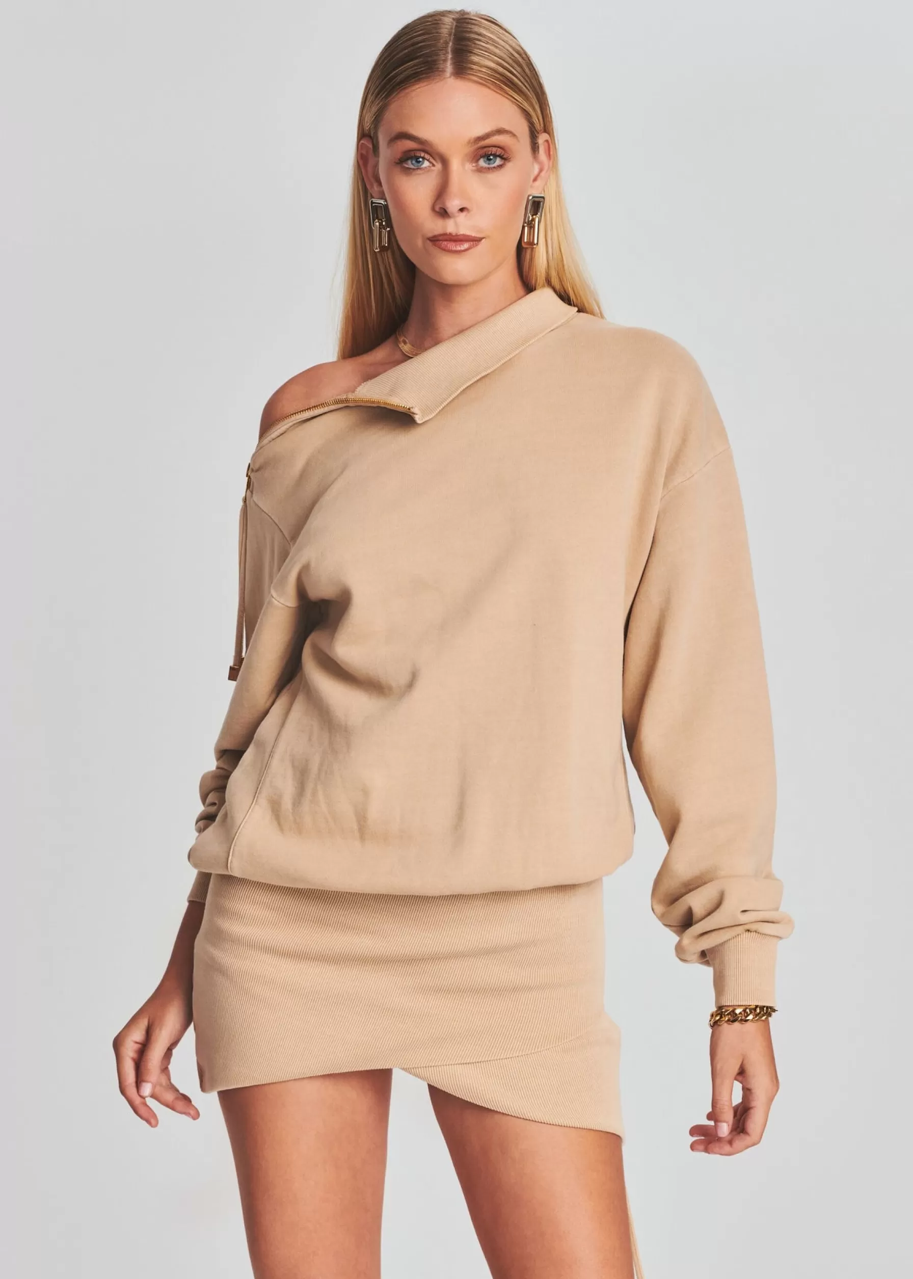 Retrofete Charlotte Terry Sweatshirt Dress Hummus Hot