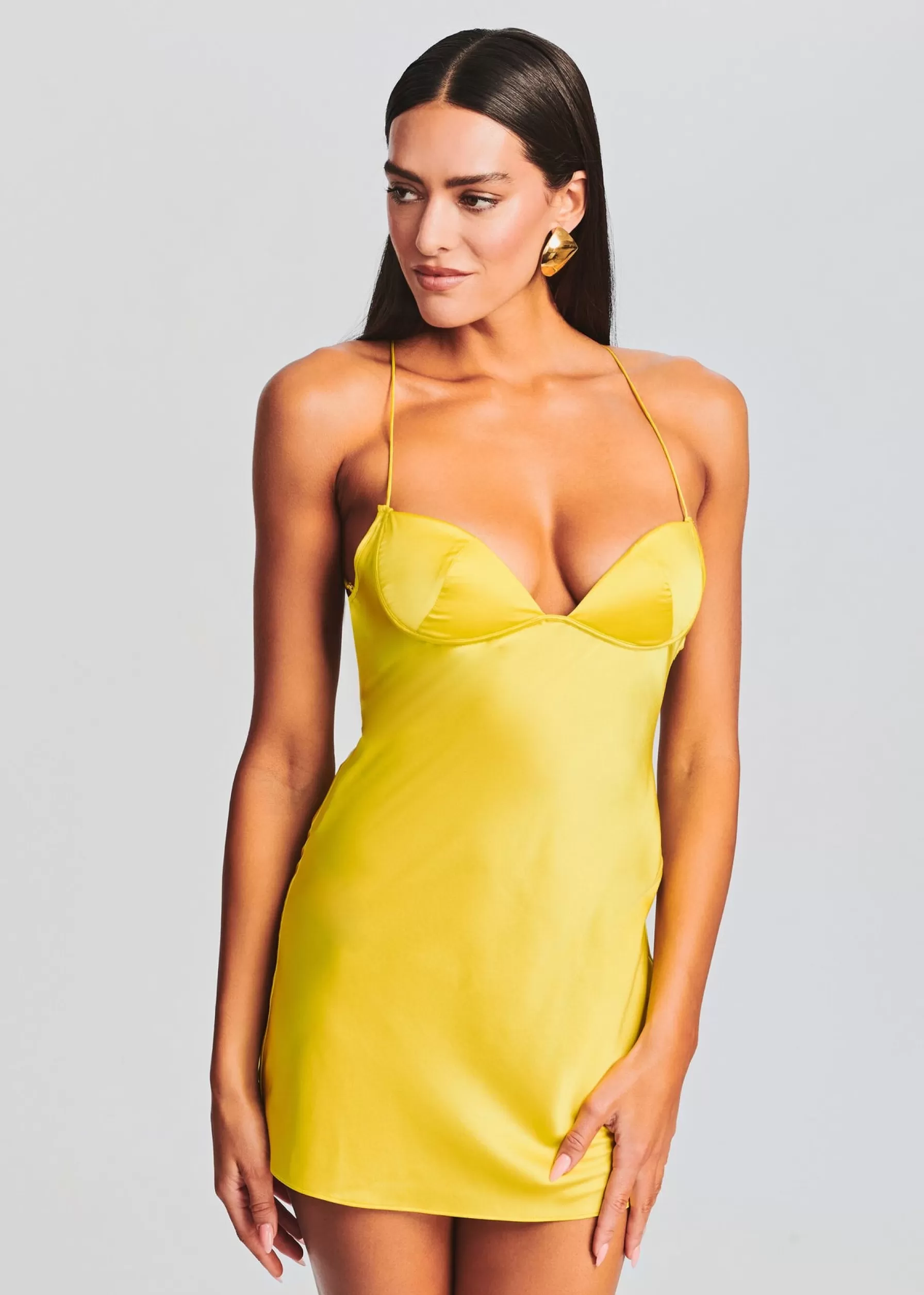 Retrofete Clever Silk Mini Dress Citric Shop