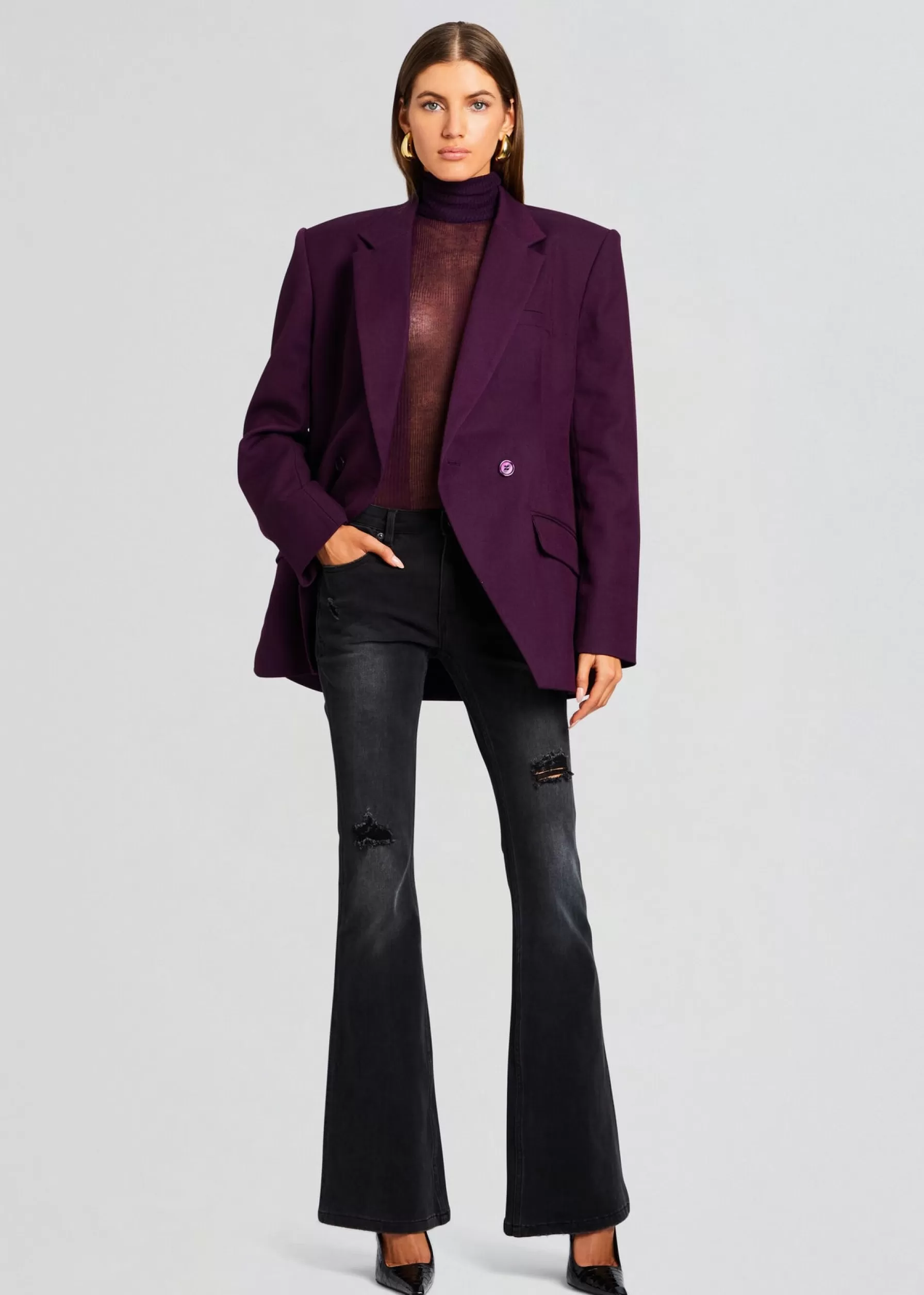 Retrofete Cosmo Blazer Eggplant Shop