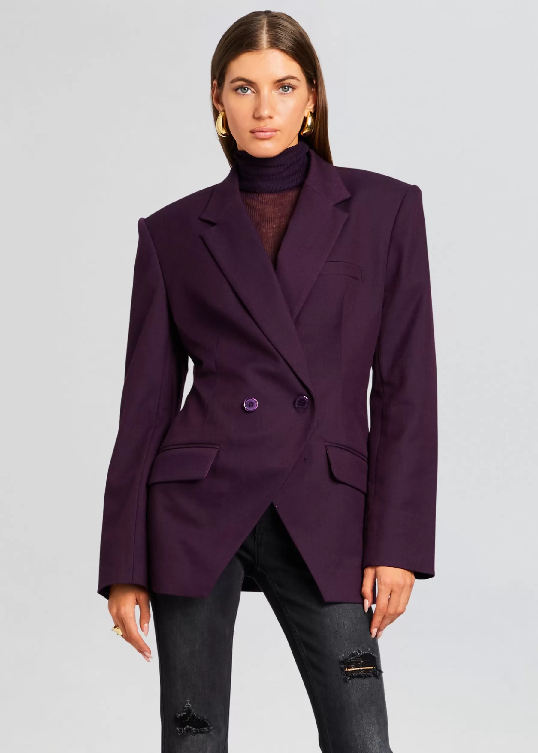 Retrofete Cosmo Blazer Eggplant Best Sale