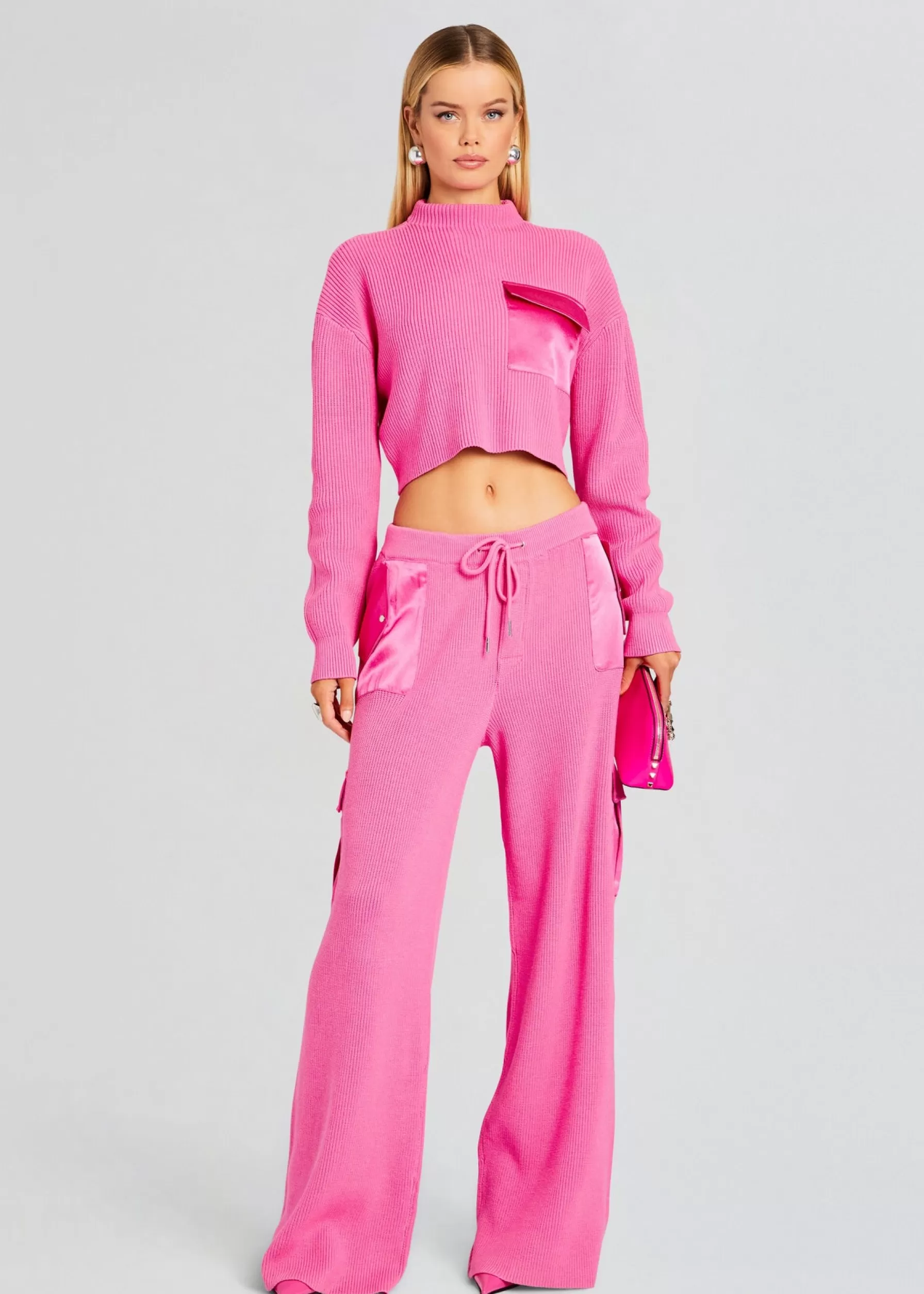 Retrofete Daph Knit Cargo Pant Malibu Pink Best Sale