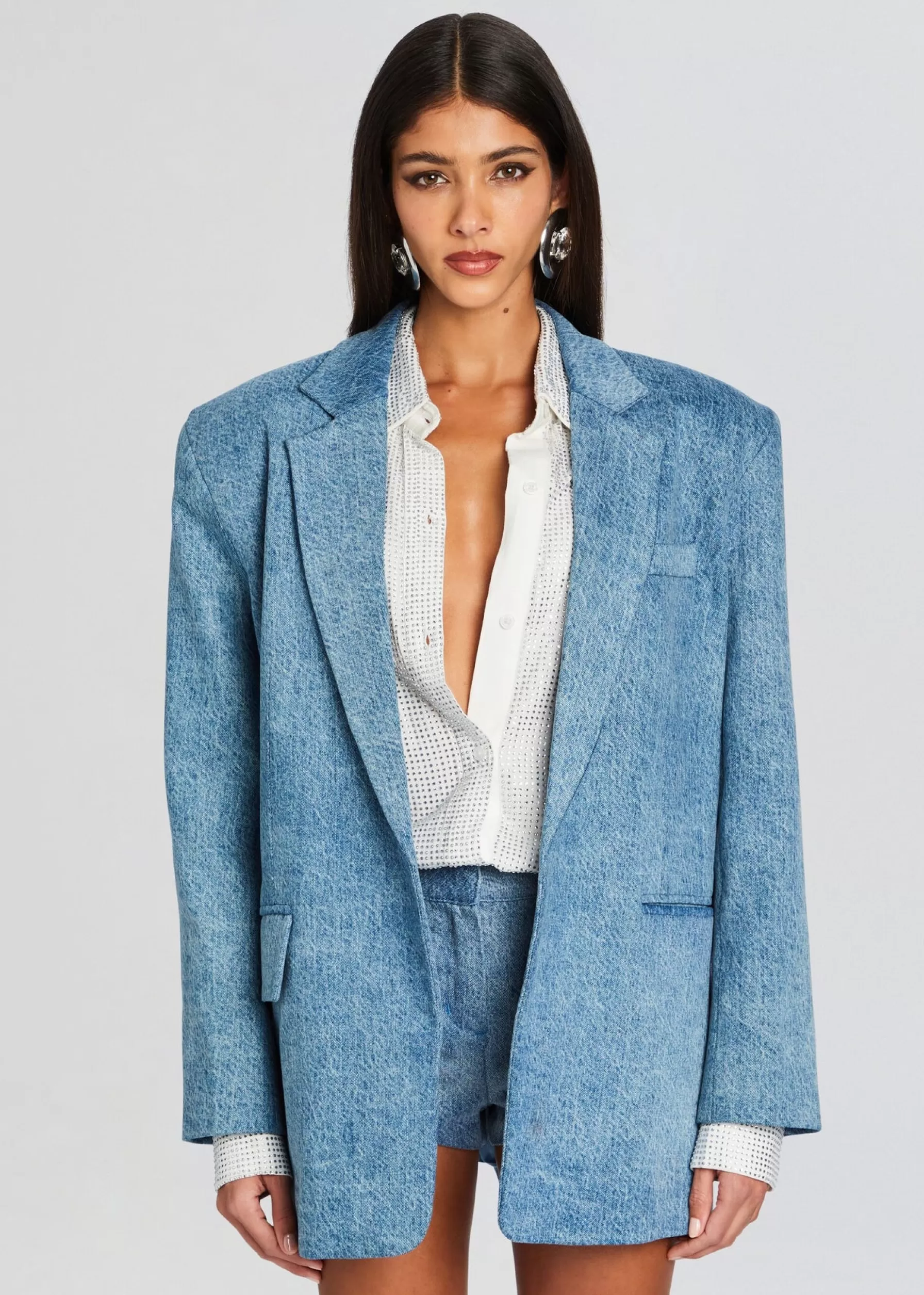 Retrofete Desert Denim Blazer Vintage Oasis Clearance