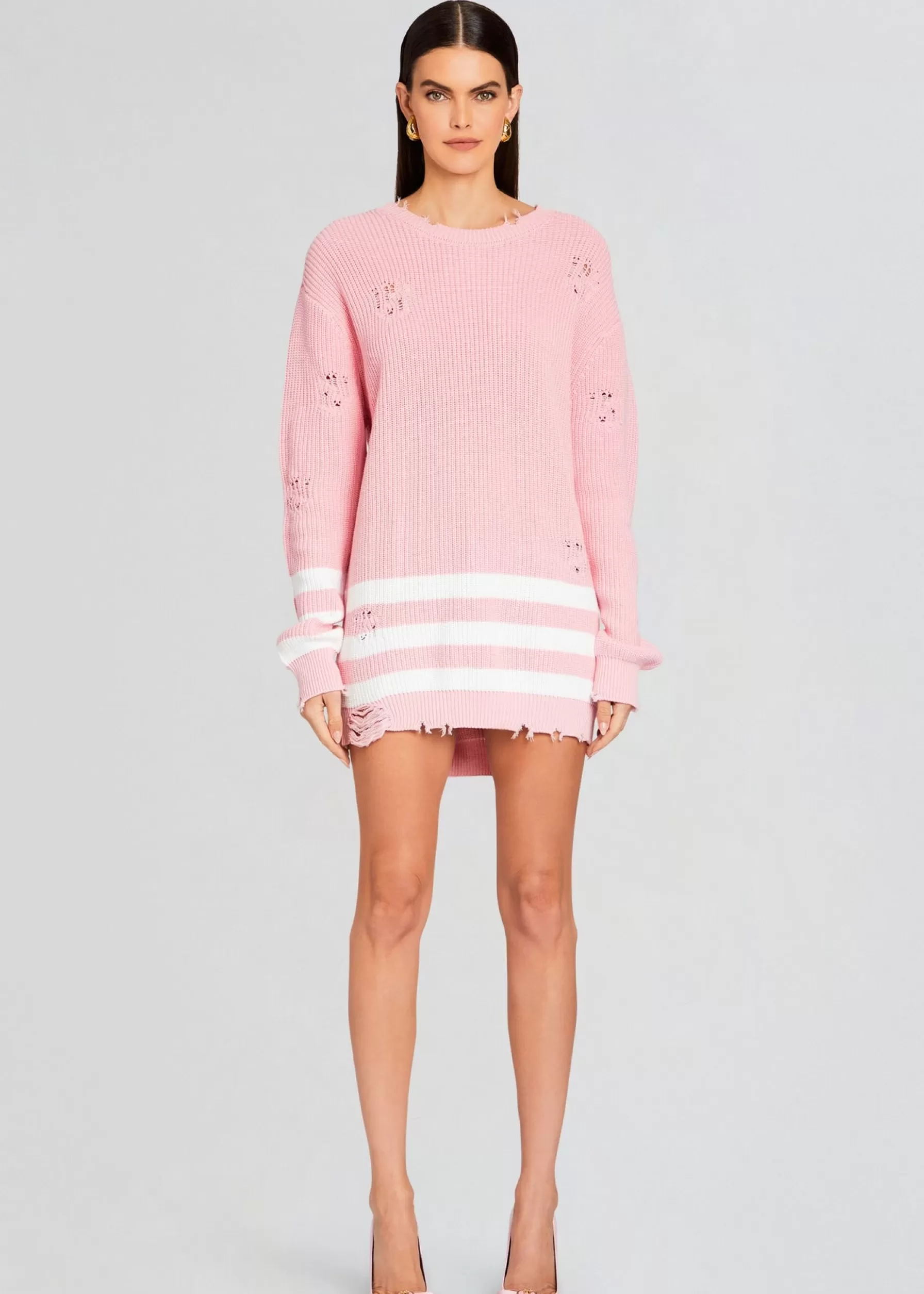 Retrofete Devin Sweater Baby Pink/White Flash Sale