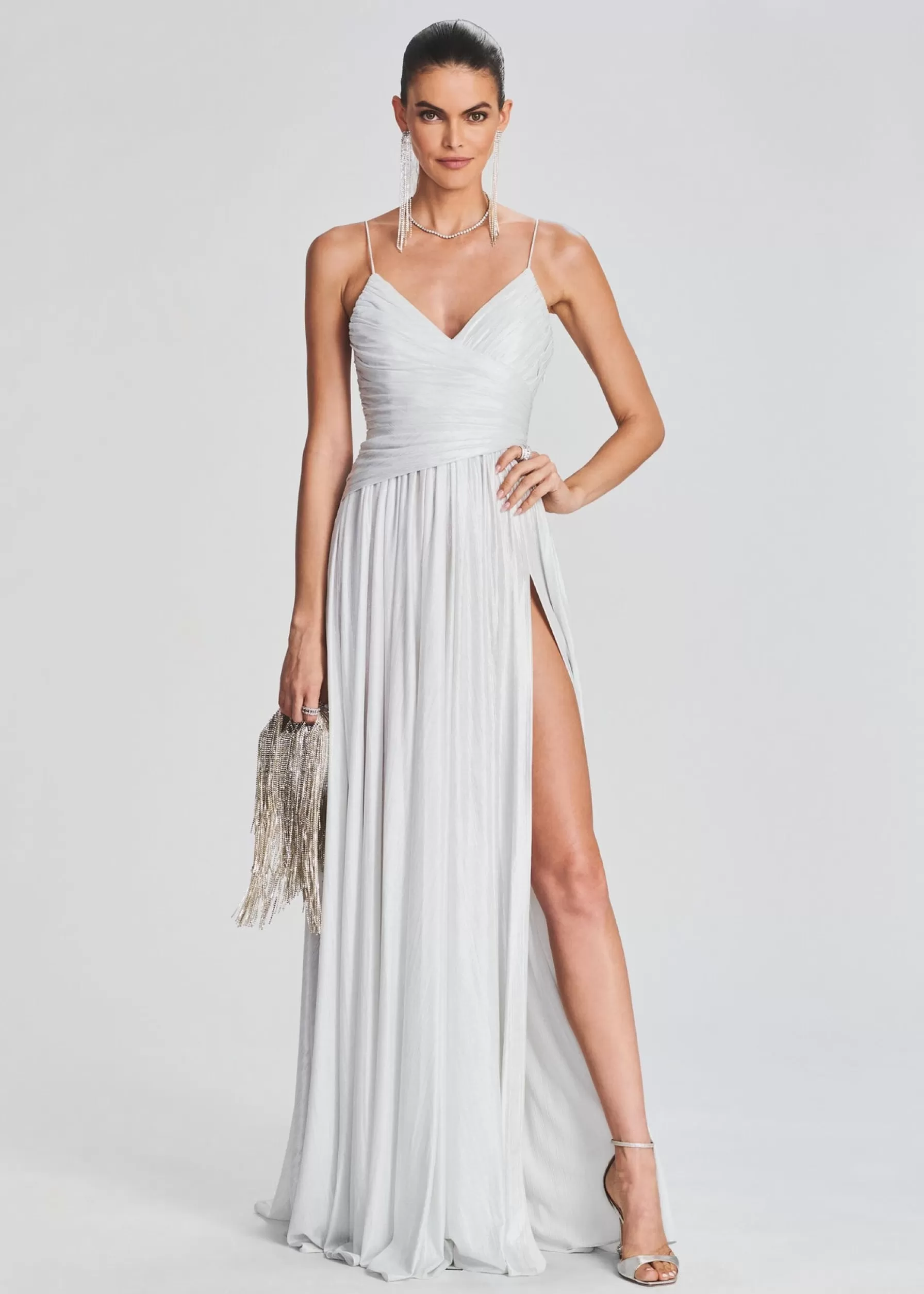 Retrofete Doss Dress Silver/White Shop