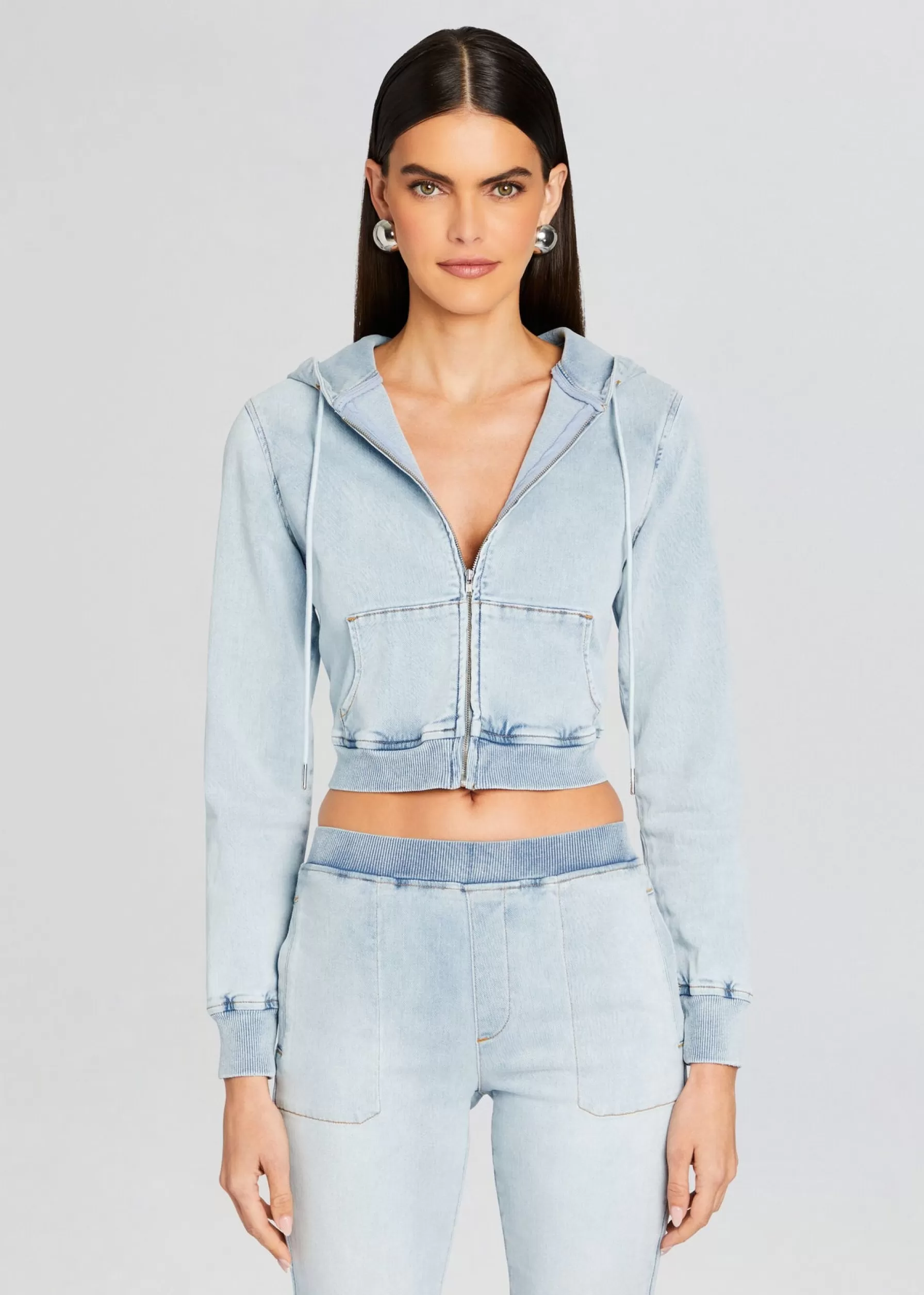 Retrofete Edith Terry Cropped Hoodie Skylight Terry Best