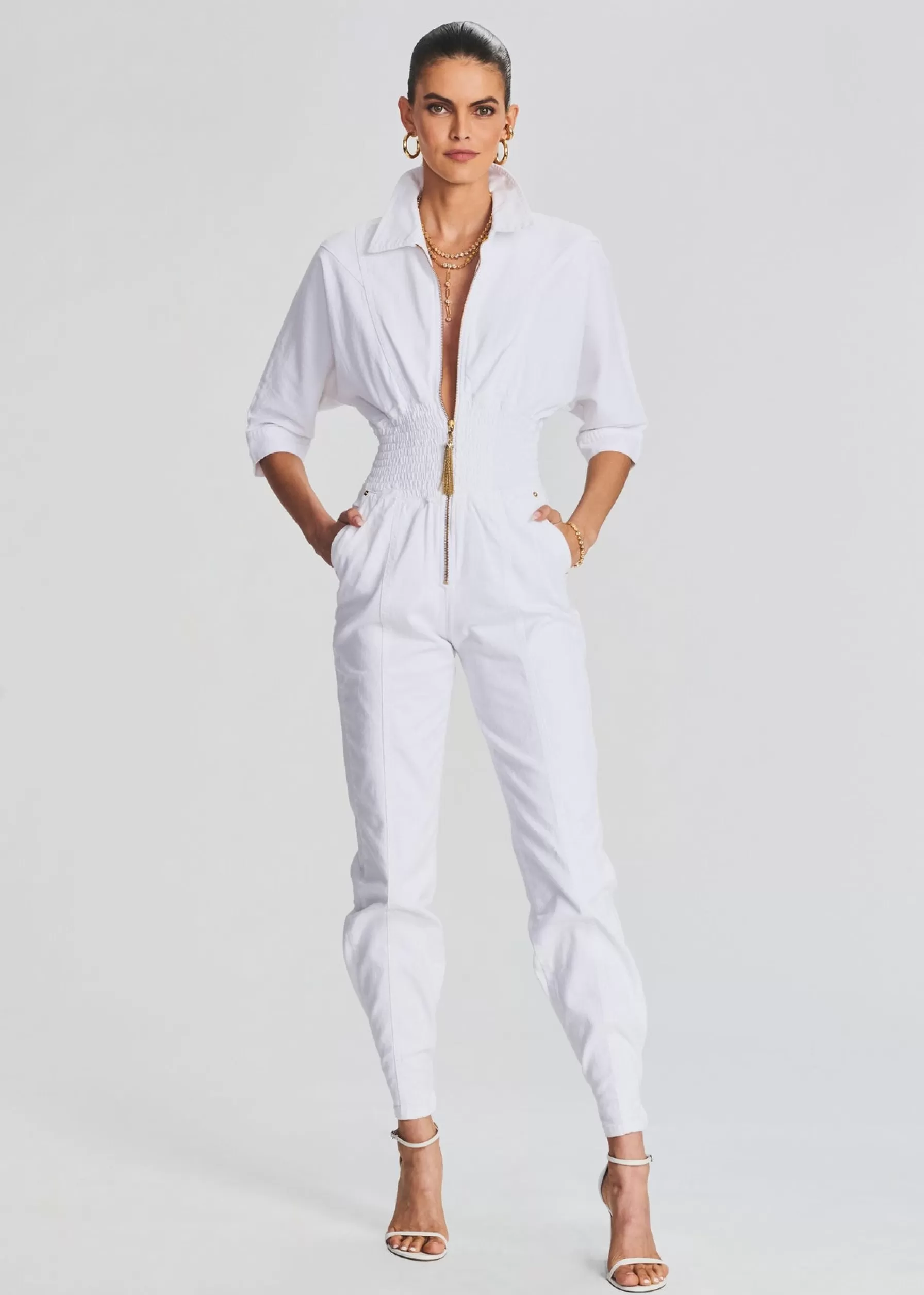 Retrofete Ellis Jumpsuit Optic White Hot