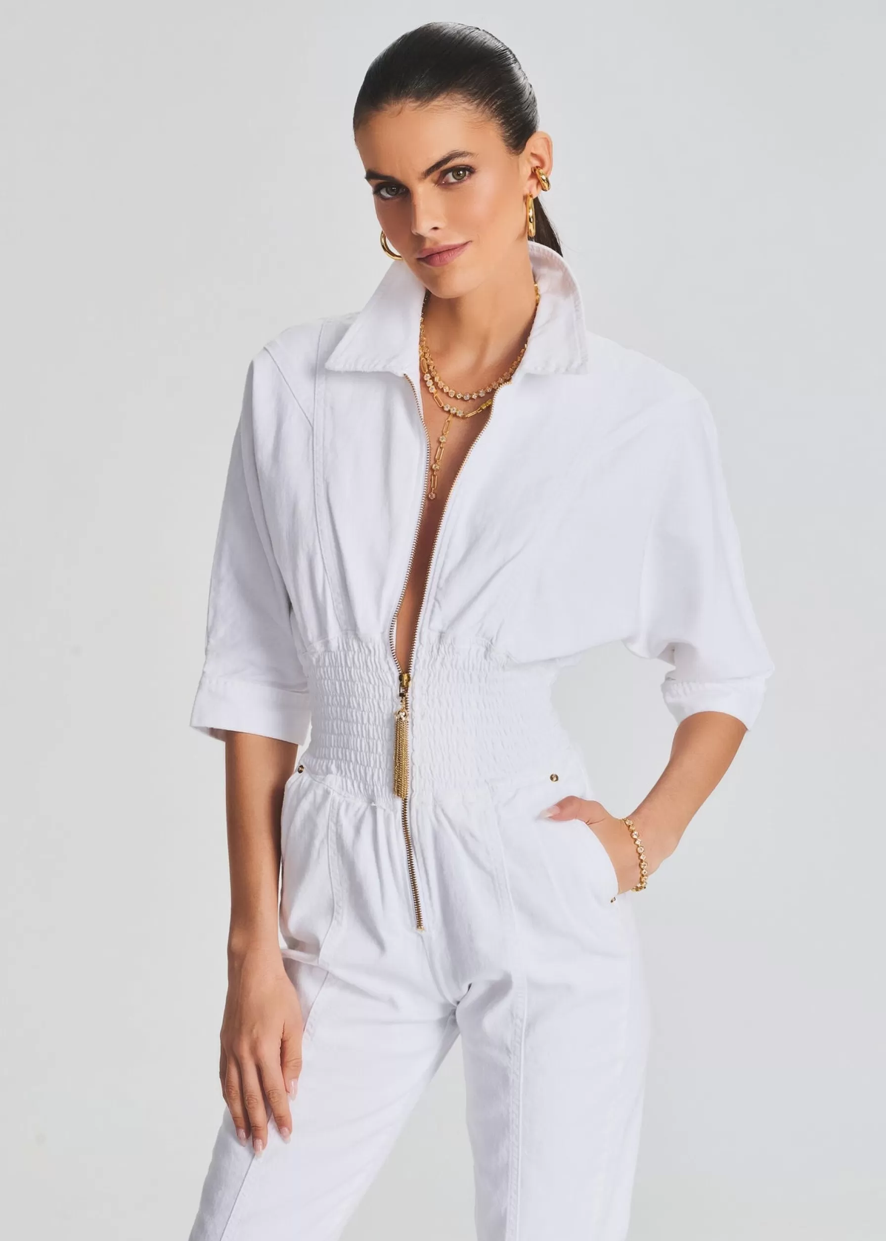 Retrofete Ellis Jumpsuit Optic White Hot