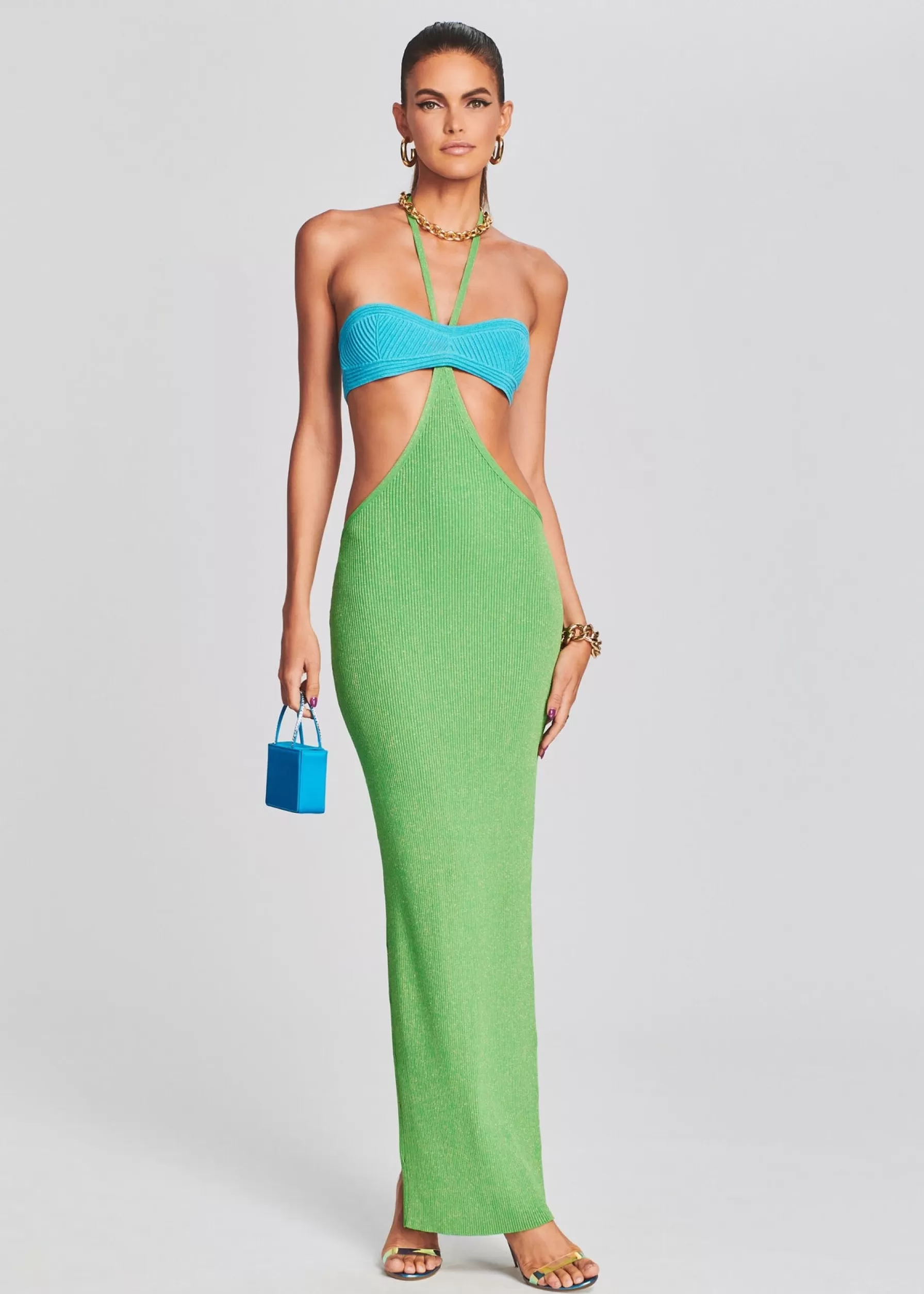 Retrofete Eloisa Dress Green/Blue Cheap