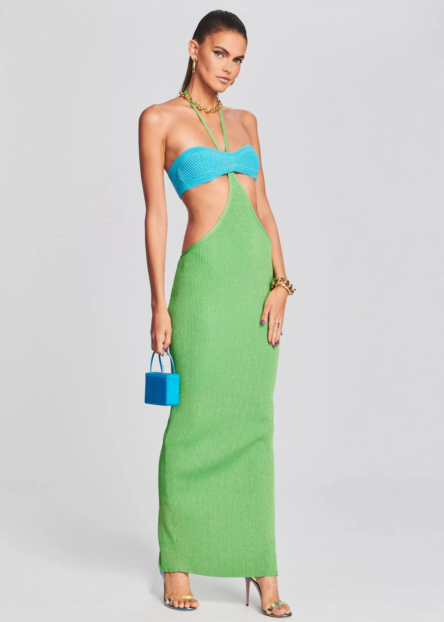 Retrofete Eloisa Dress Green/Blue Sale