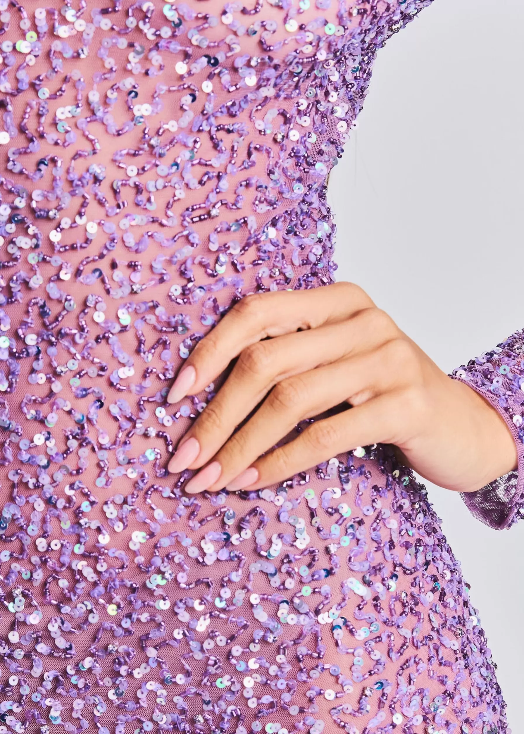 Retrofete Emani Sequin Dress Orchid Lavender Online