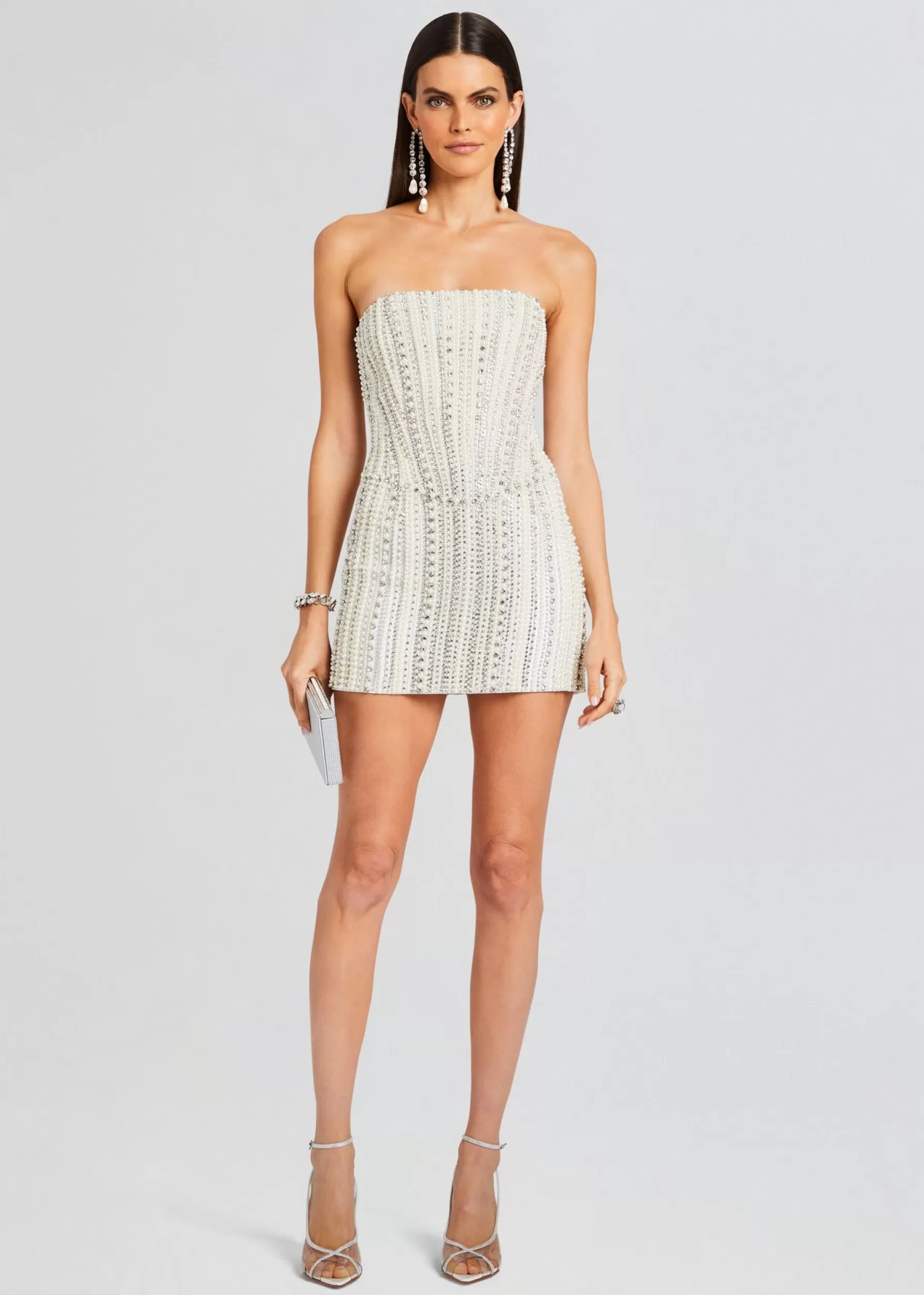 Retrofete Esmeray Embellished Dress White Hot