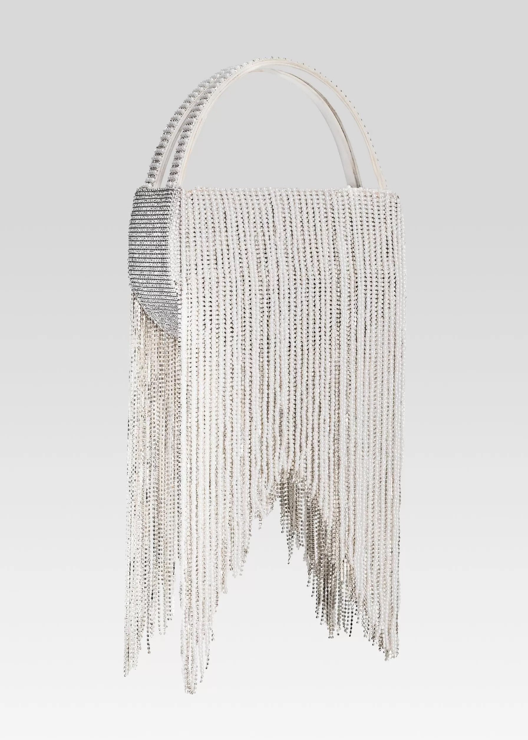 Retrofete Estel Medium Pearl Fringe Bag White Pearl Hot