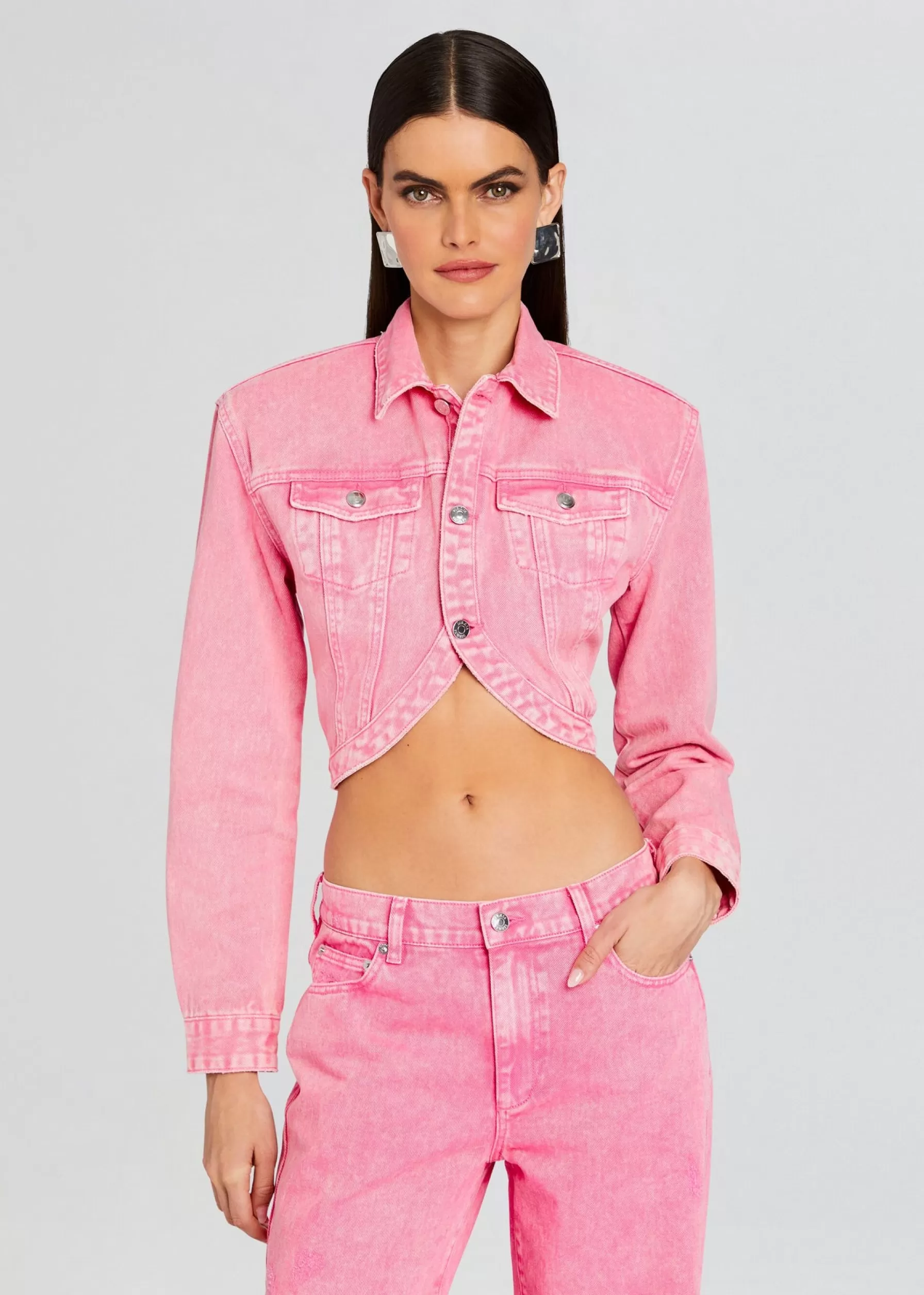 Retrofete Faith Denim Jacket Malibu Pink Cheap