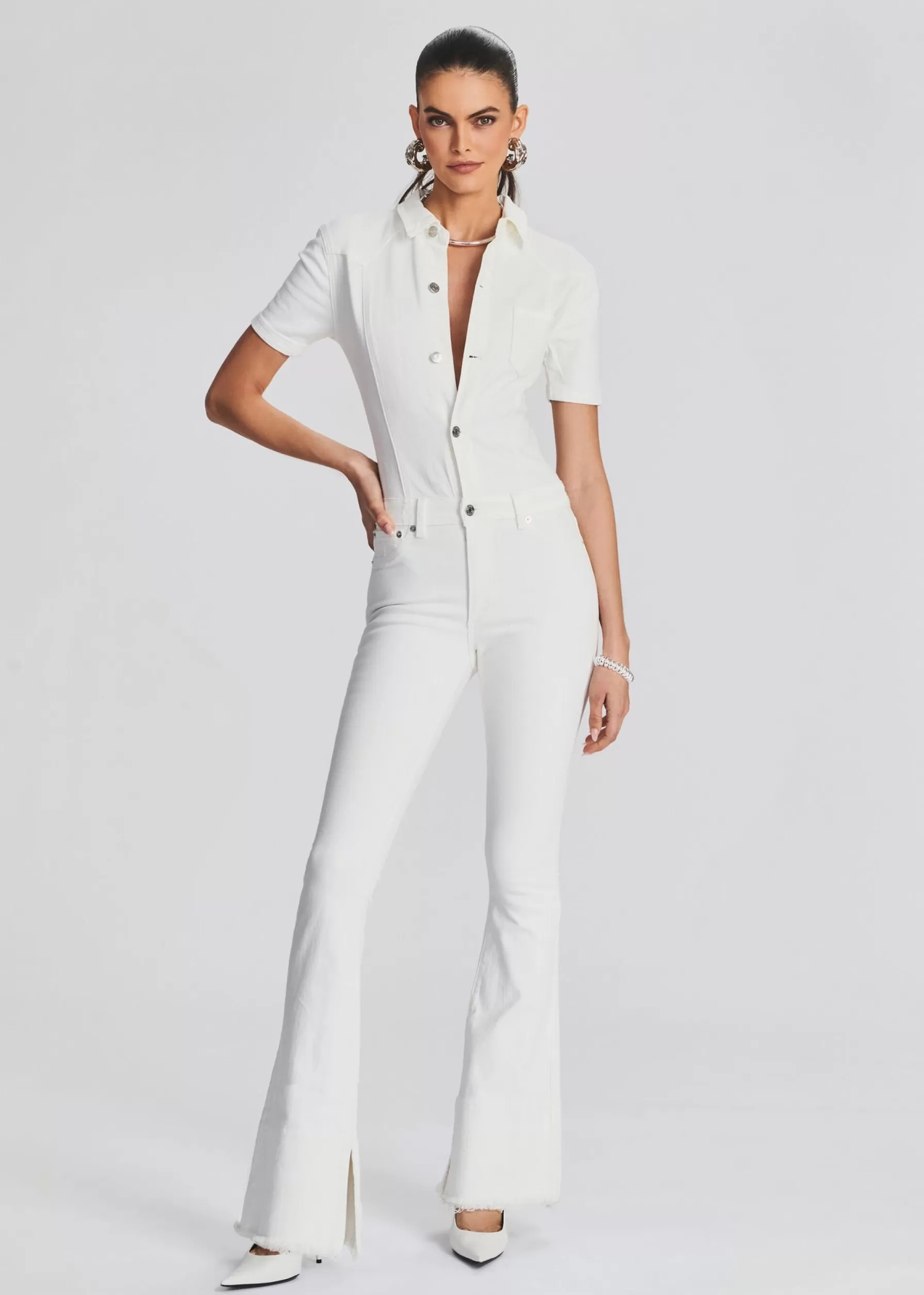 Retrofete Fallon Jumpsuit White Flash Sale