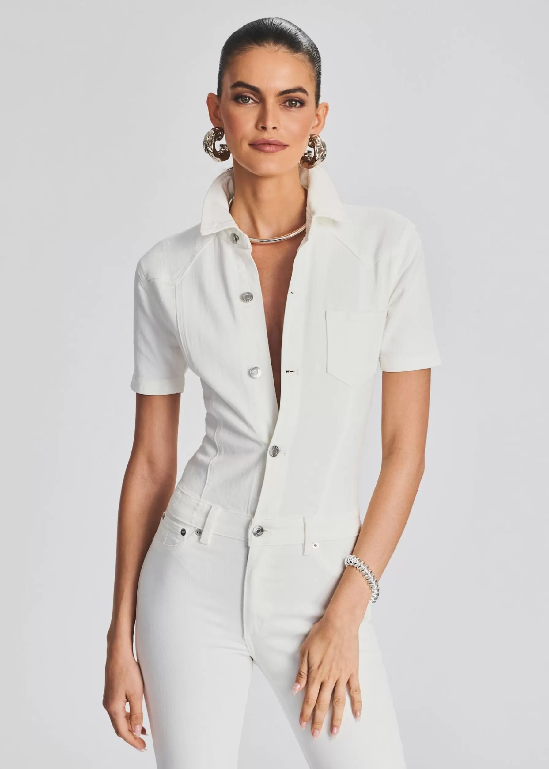 Retrofete Fallon Jumpsuit White Flash Sale