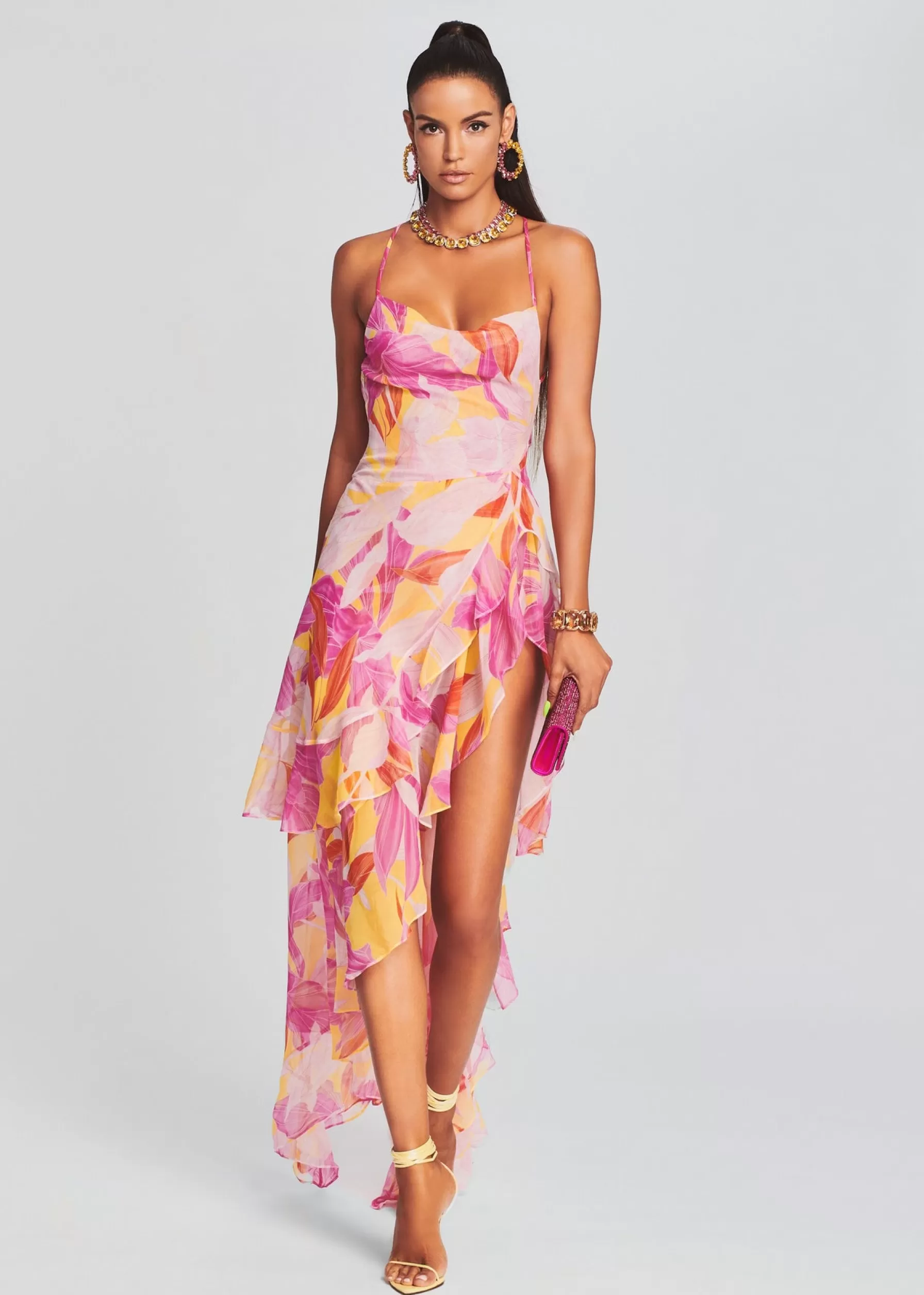 Retrofete Fatima Silk Dress Botanical Floral Online