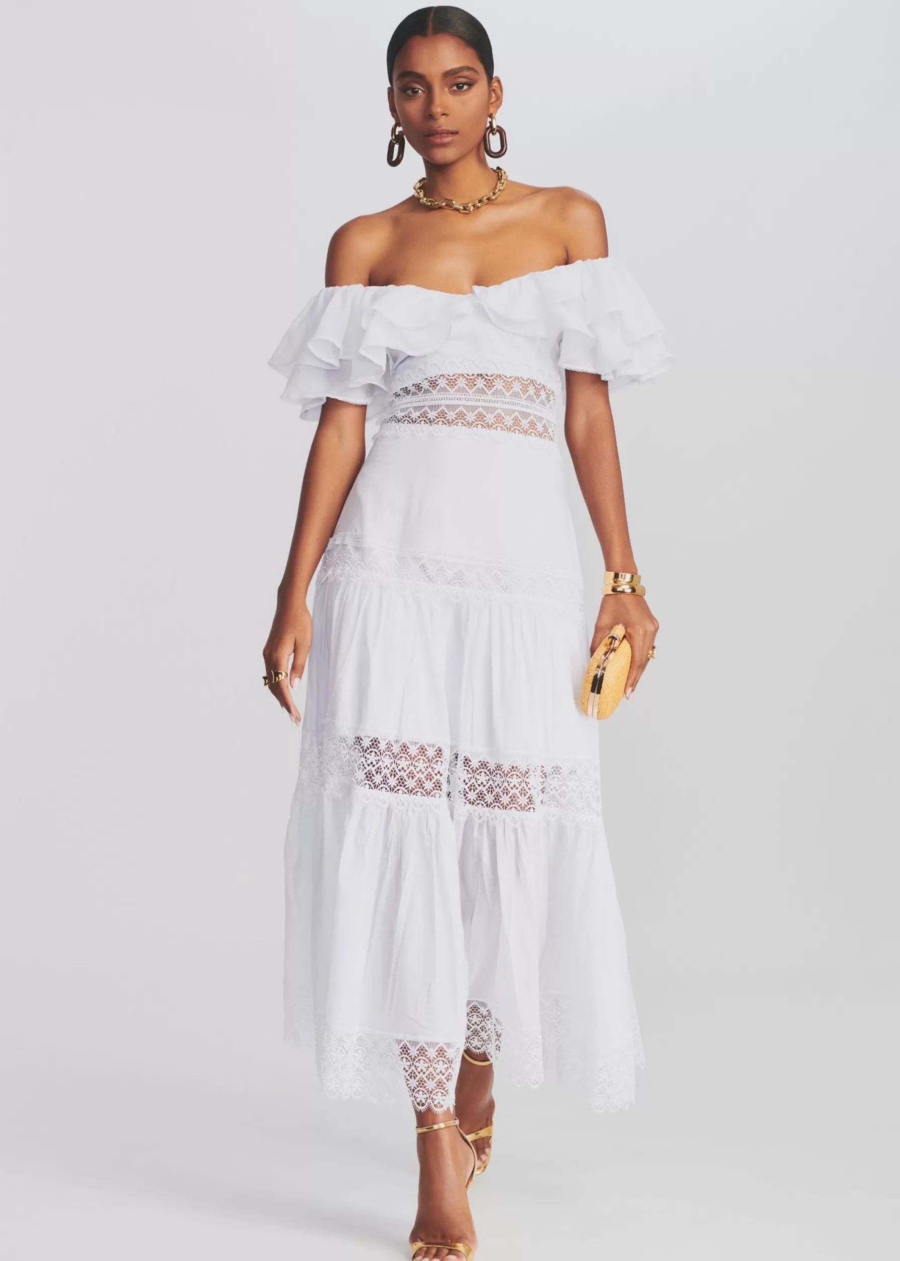 Retrofete Florence Long Dress White Best Sale