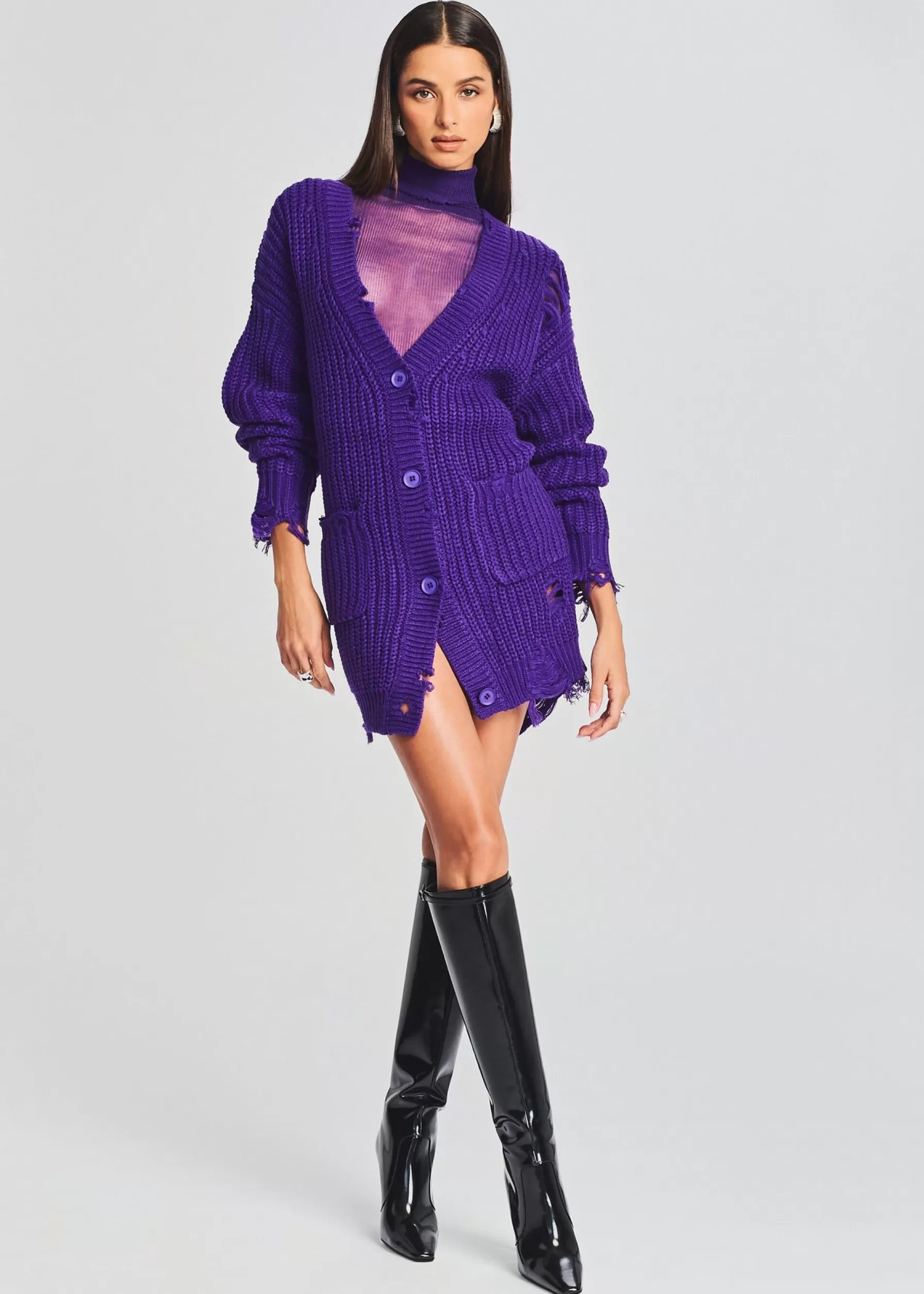 Retrofete Florence Sweater Dress Violet Flash Sale