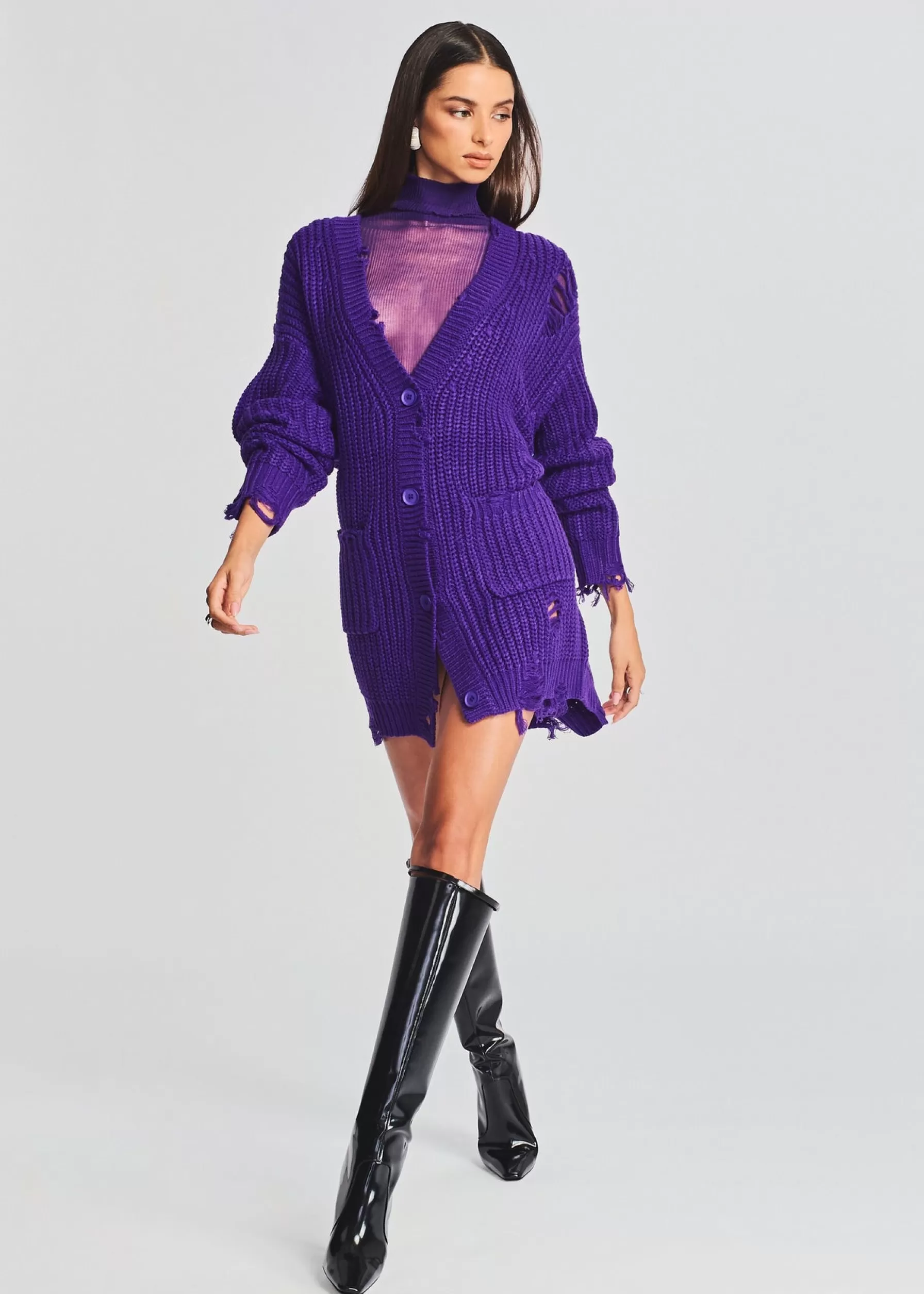 Retrofete Florence Sweater Dress Violet Flash Sale