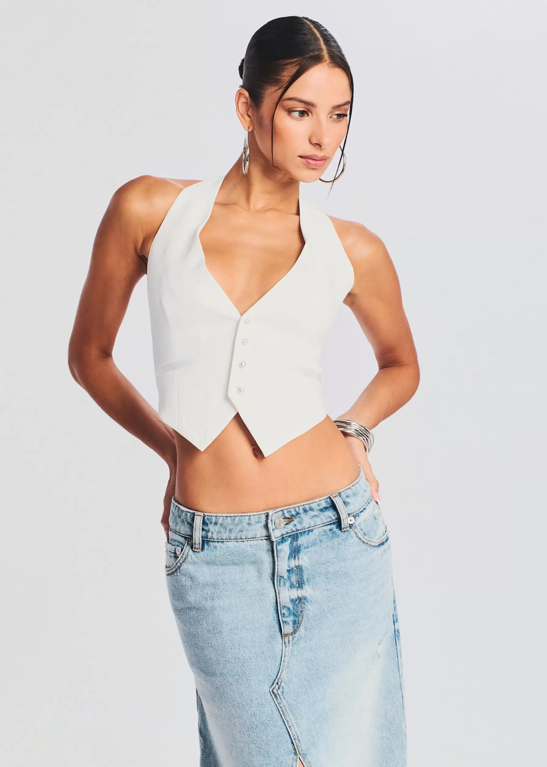 Retrofete Florence Vest White Clearance