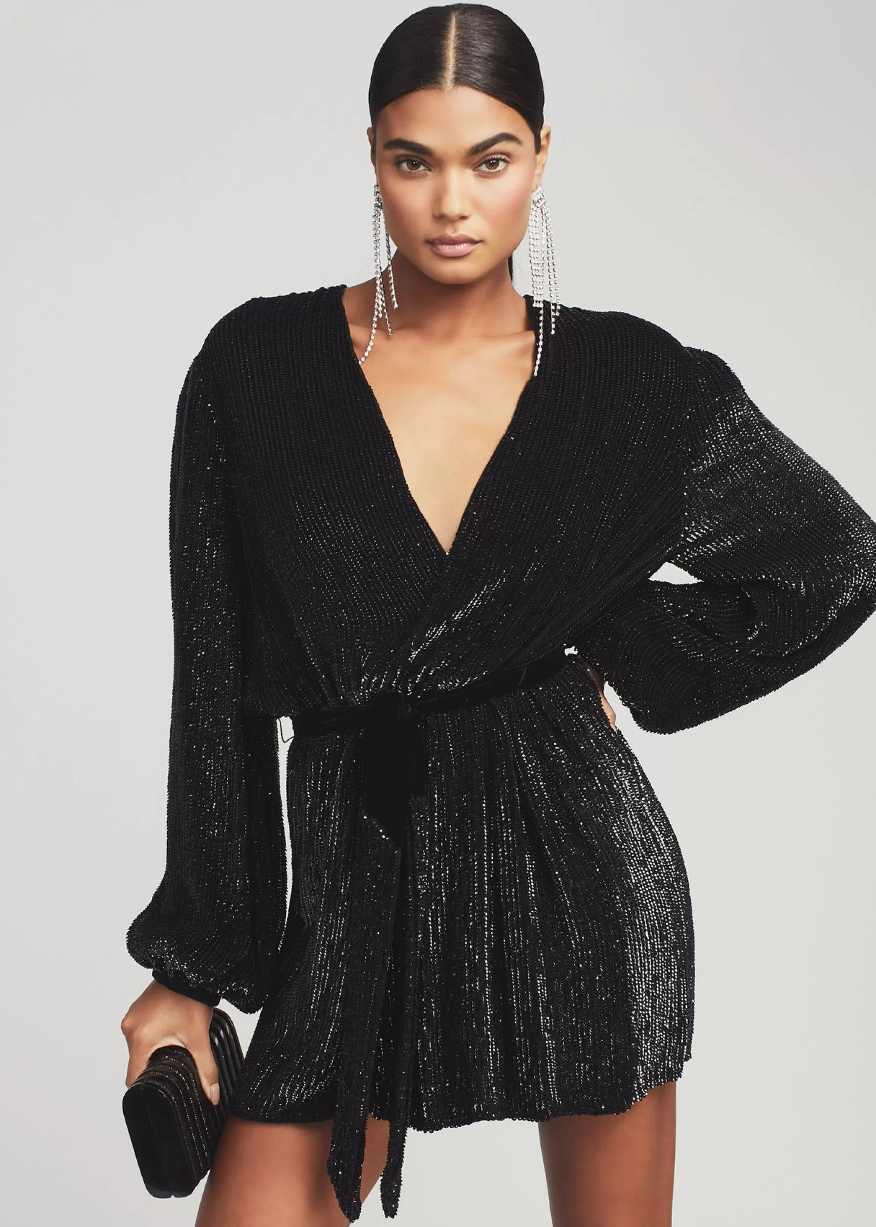 Retrofete Gabrielle Sequin Robe Black Shop