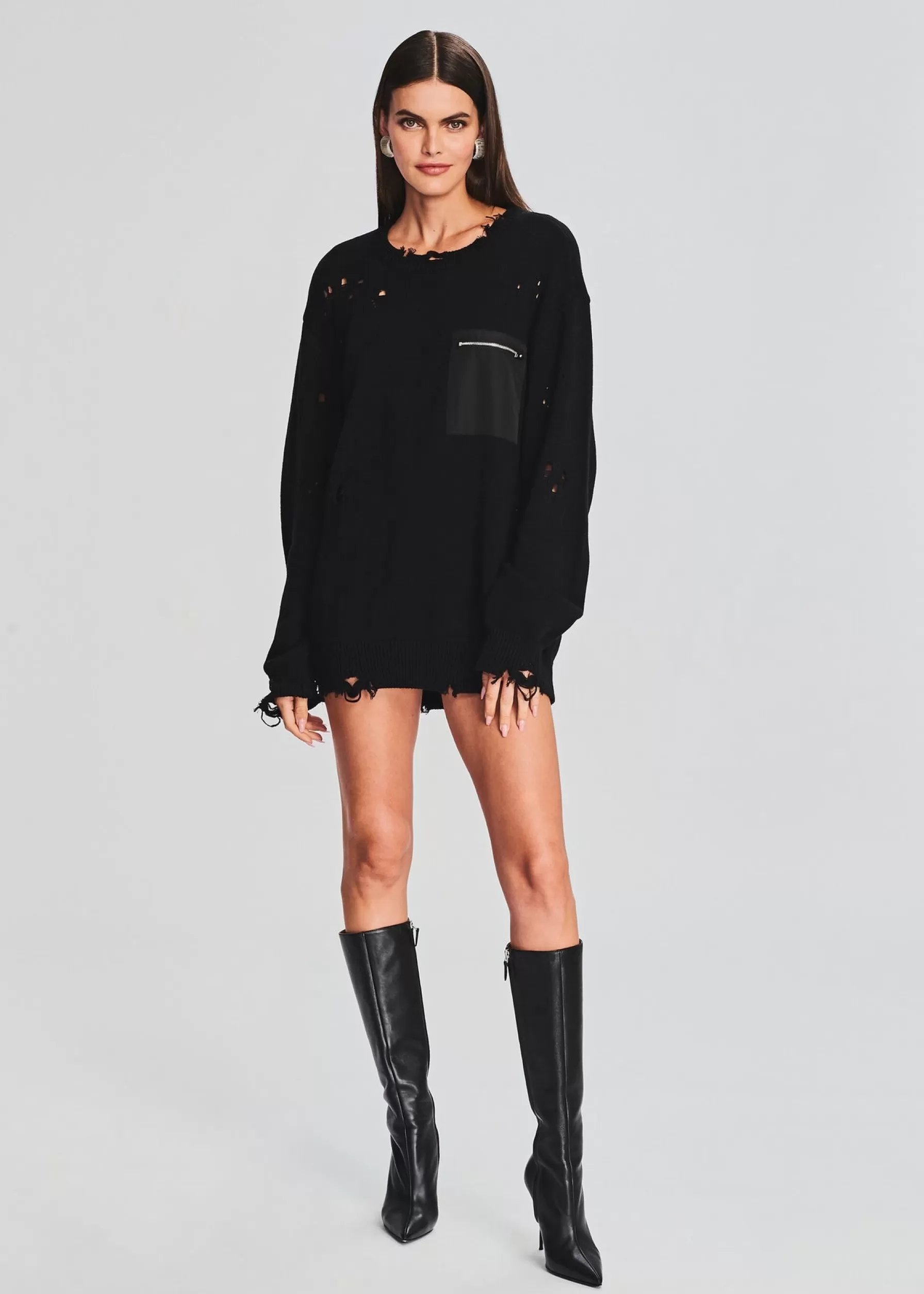 Retrofete Hank Sweater Dress Black Cheap