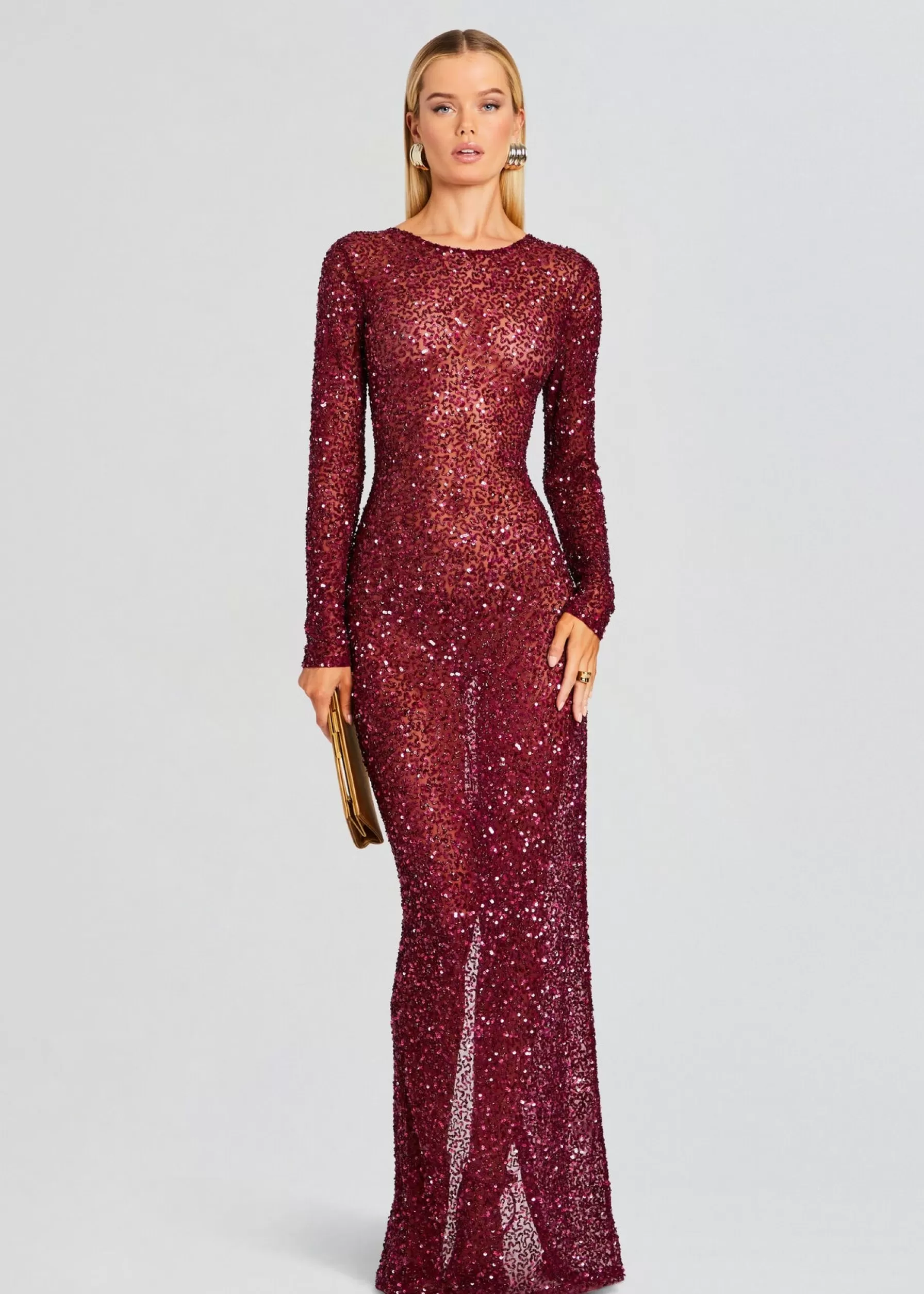 Retrofete Heidi Sequin Dress Merlot Flash Sale