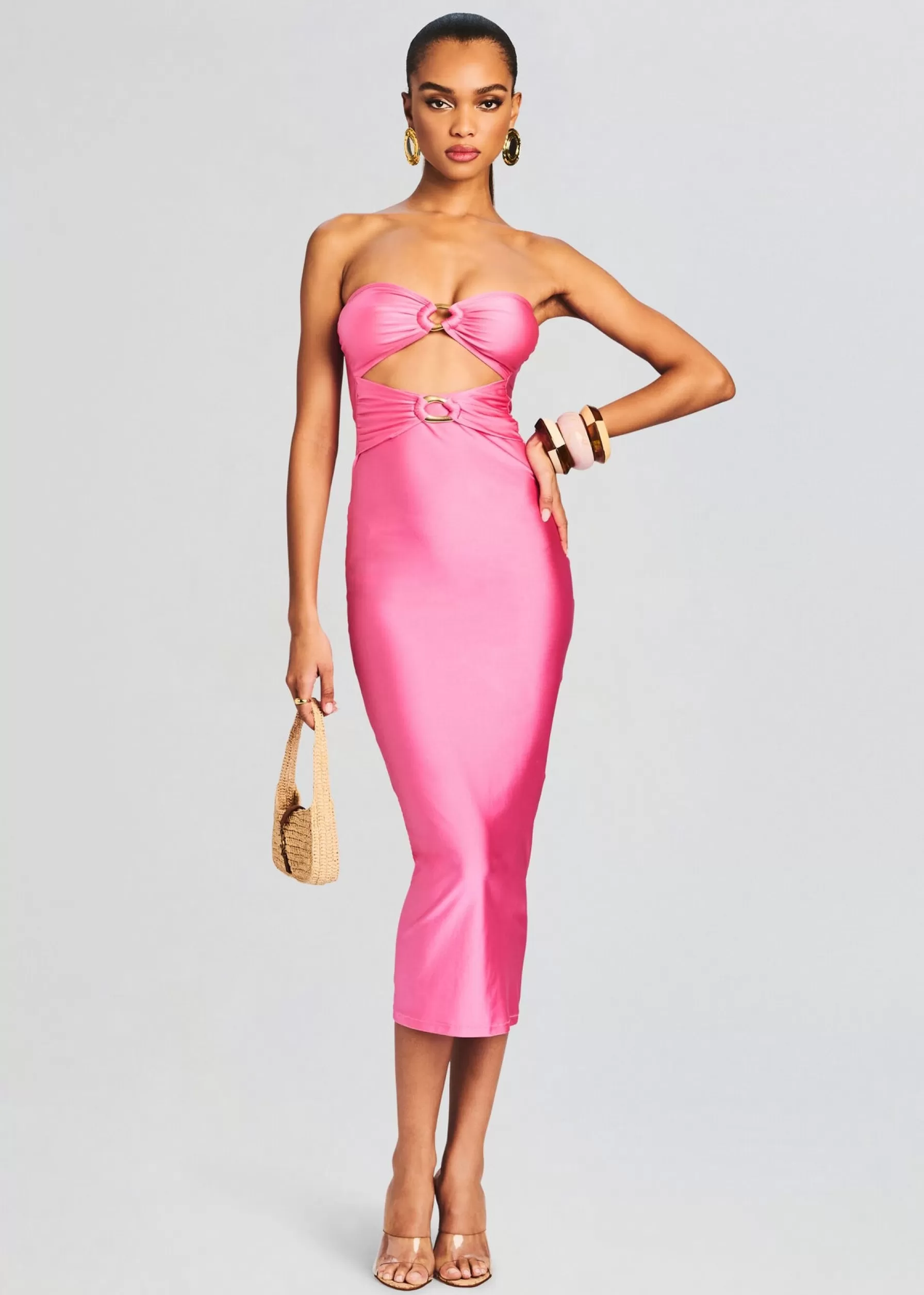 Retrofete Ida Lycra Midi Dress Rose Blossom Sale