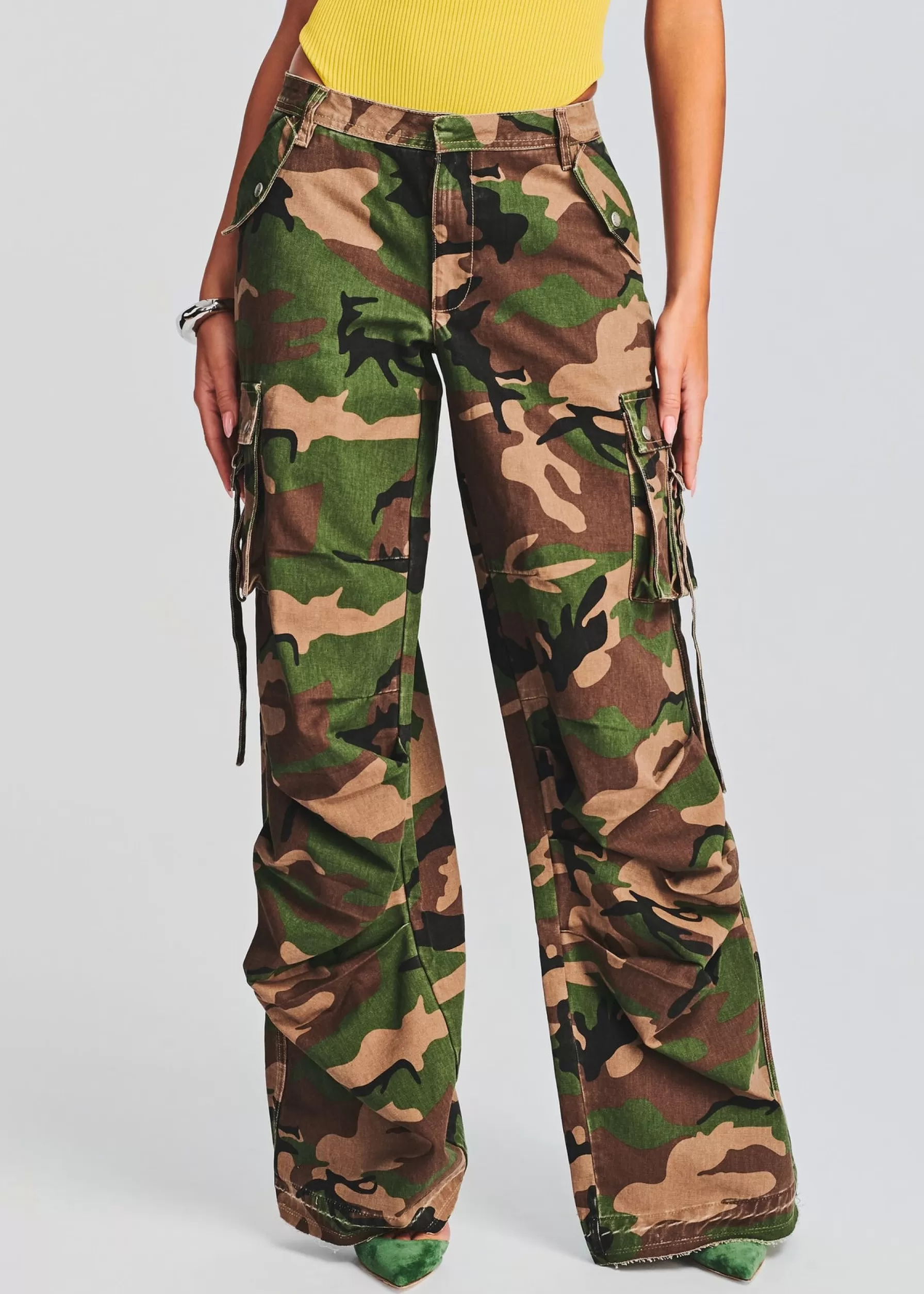 Retrofete Jane Cargo Pant Washed Camo Sale