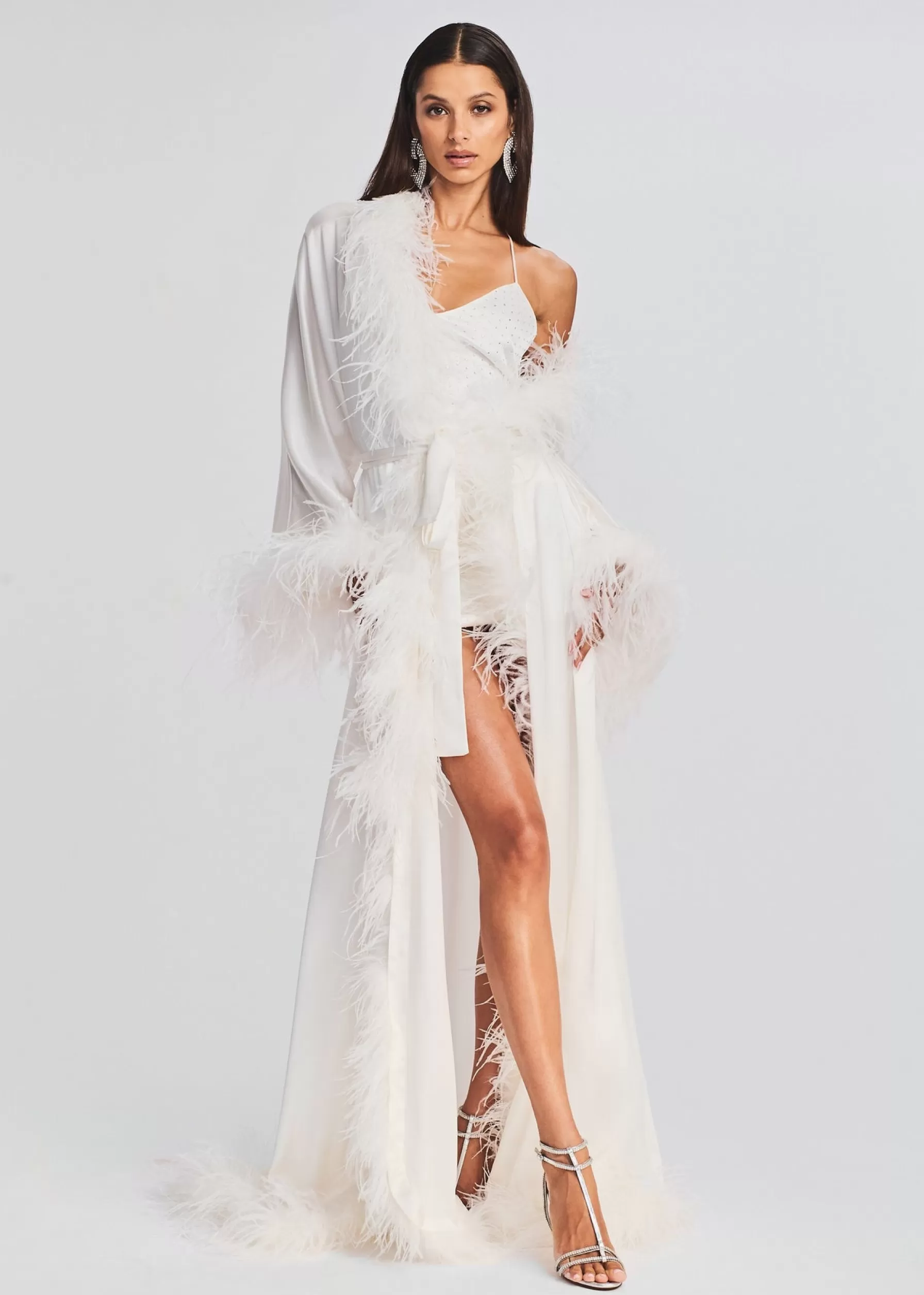 Retrofete Juno Feather Robe White Outlet